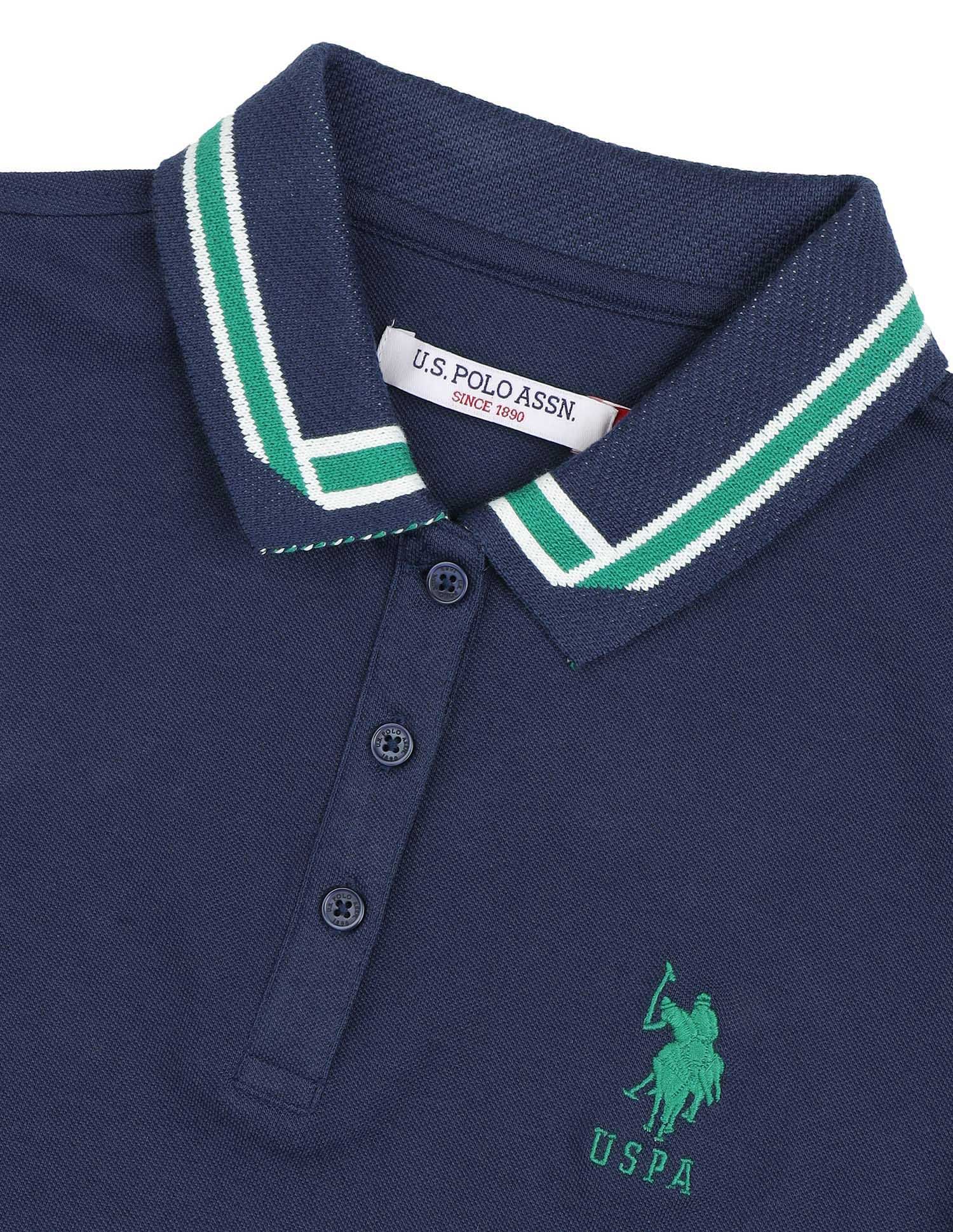 Regular Fit Solid Polo Shirt Naval Academy - U.S. POLO ASSN. | Large