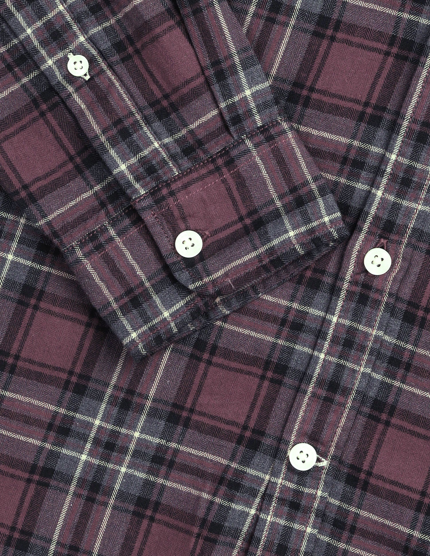 Twill Plaid Checked Shirt Maroon - U.S. Polo Assn. India | Large