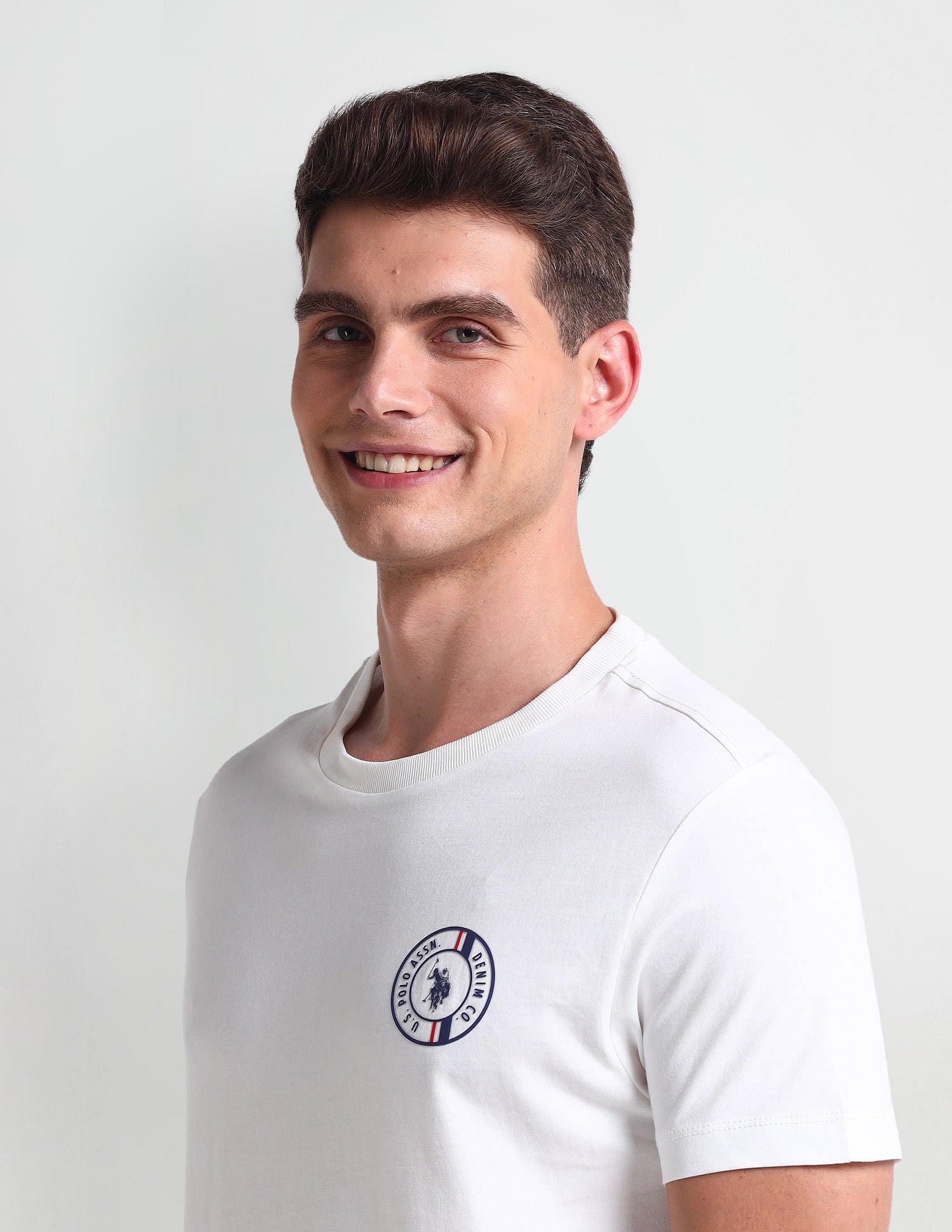 Muscle Fit Cotton T-Shirt Ivory - U.S. POLO ASSN. | Large