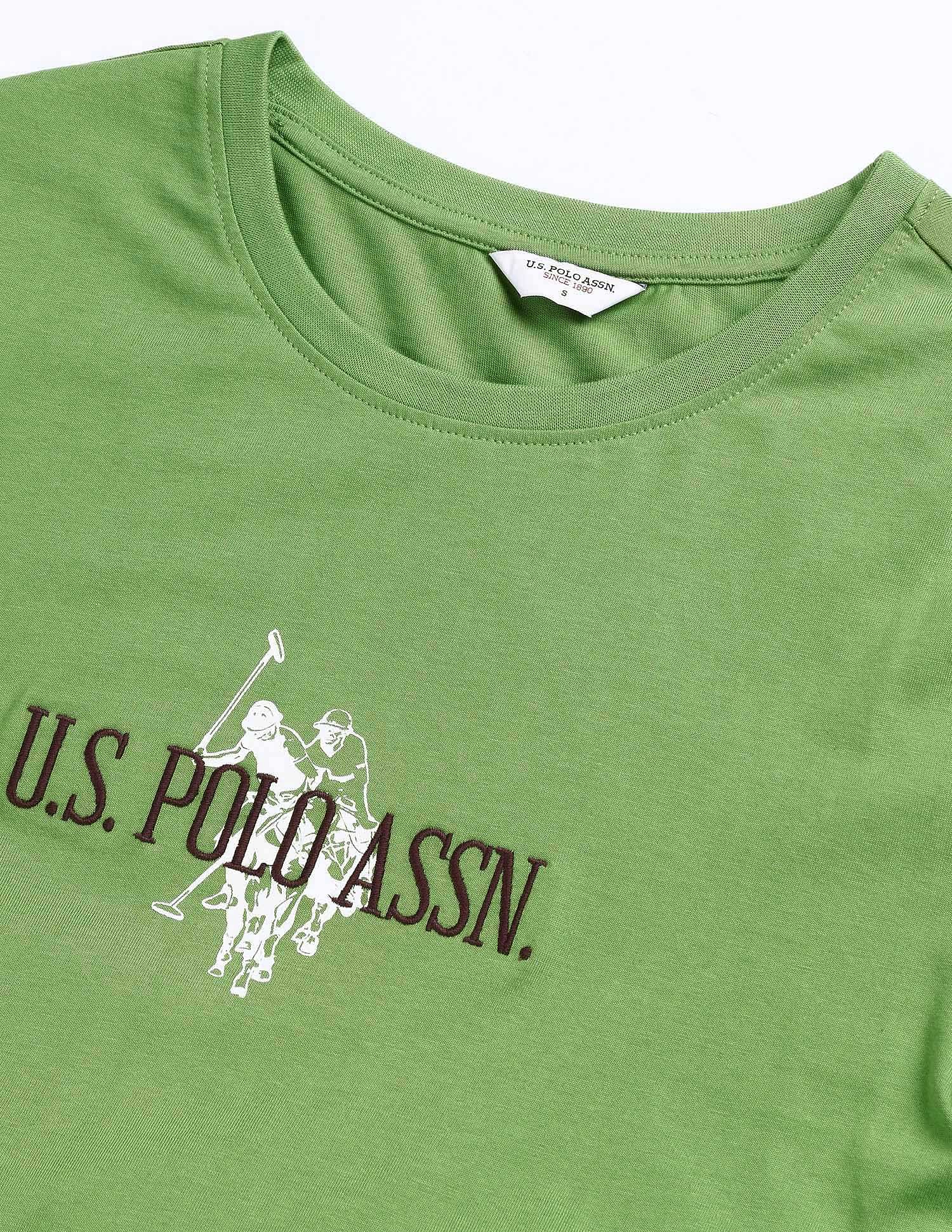 Crew Neck Regular Fit Tshirt With Embroidery Light Green - U.S. POLO ASSN. | Large