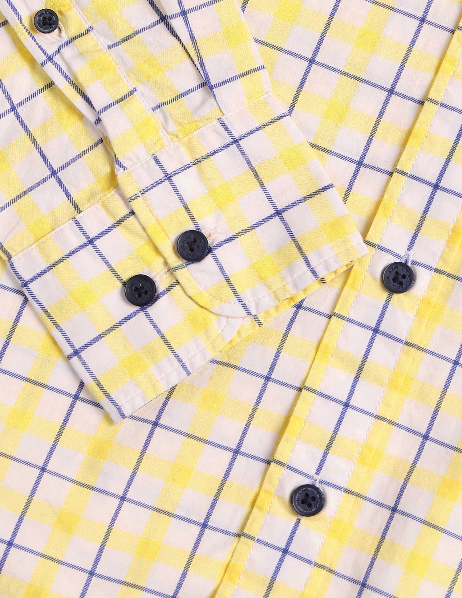 Twill Check Shirt Yellow - U.S. POLO ASSN. | Large