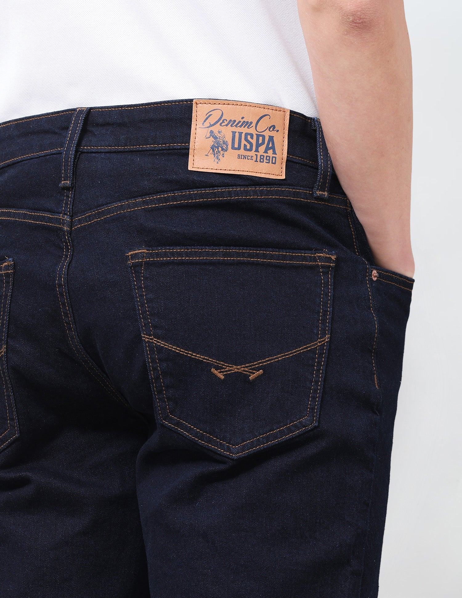 Harold Slim Straight Fit Blue Jeans Dark Indigo - U.S. Polo Assn. India | Large
