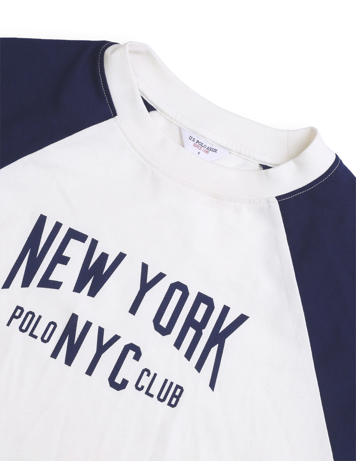 Typographic Printed Regular Fit T-Shirt Off White - U.S. Polo Assn. India | Large