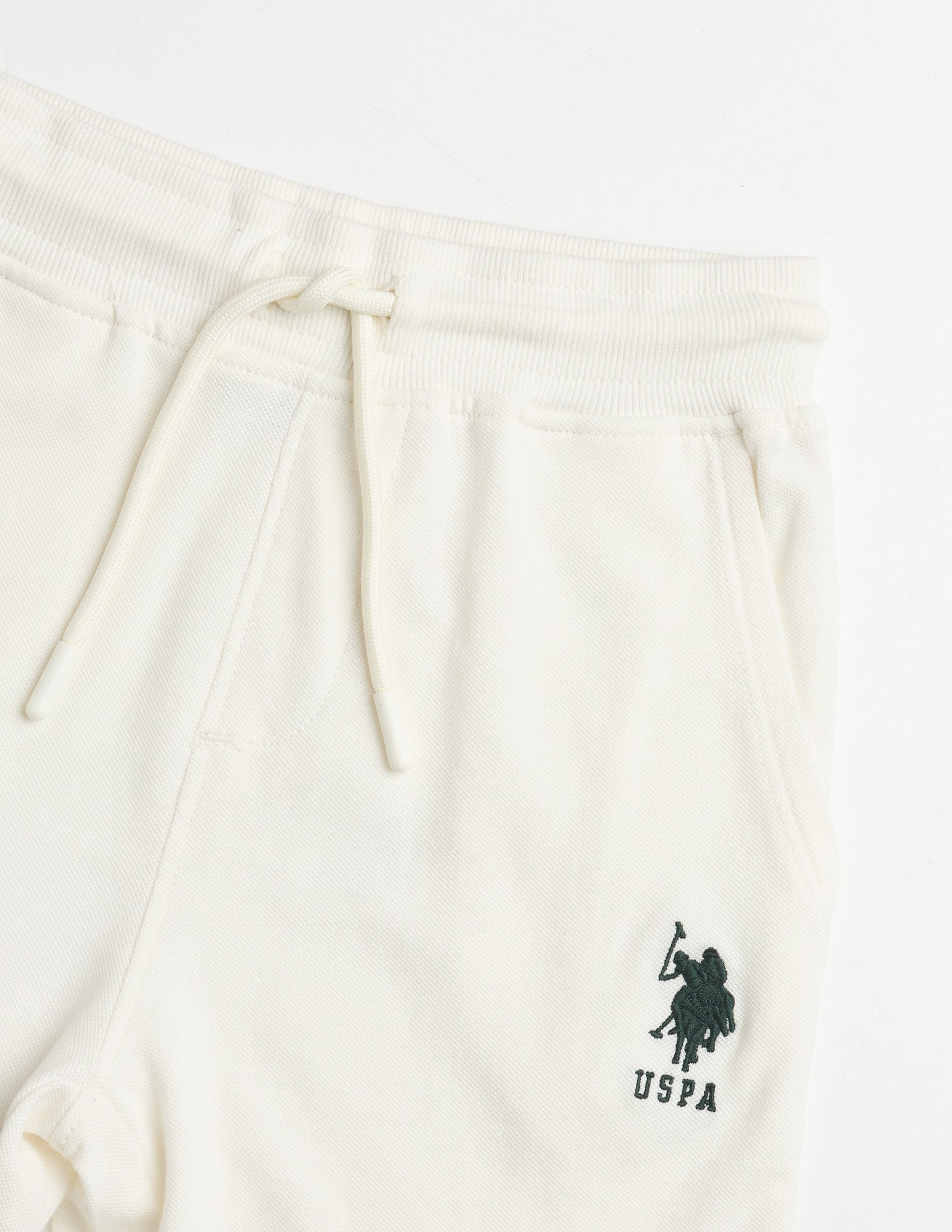 Boys Graphic Brand Embroidered Shorts Off White - U.S. Polo Assn. India | Large