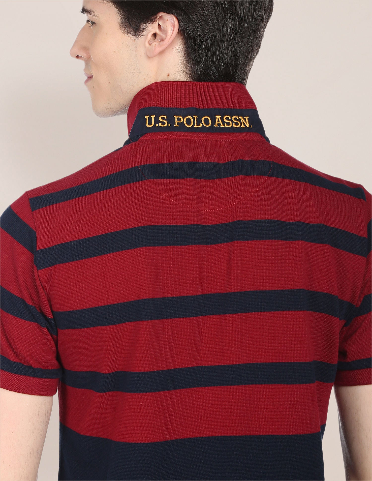 Signature Stripe Crest Polo Shirt Maroon - U.S. Polo Assn. India | Large