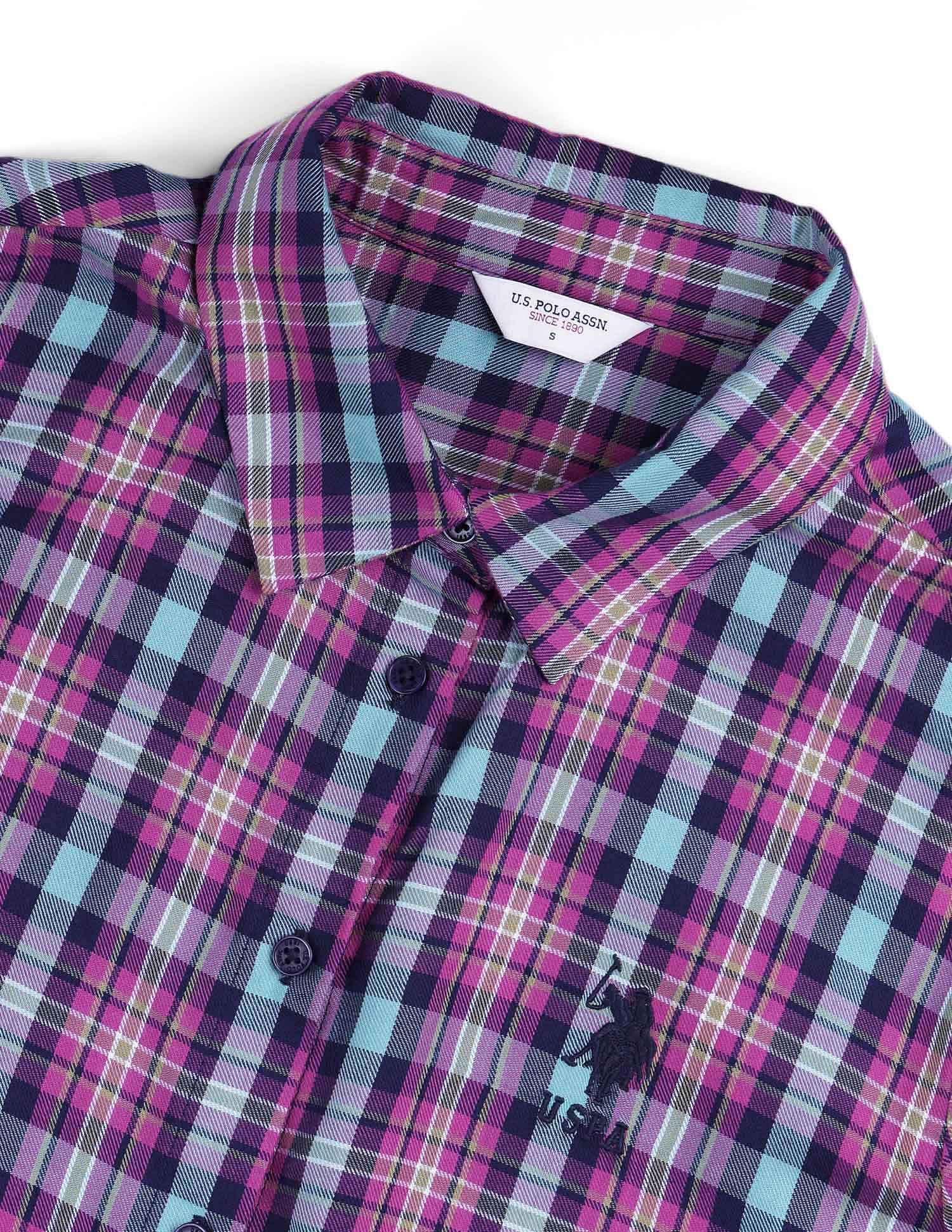 Regular Fit Gingham Checked Shirt Multi-colour - U.S. POLO ASSN. | Large