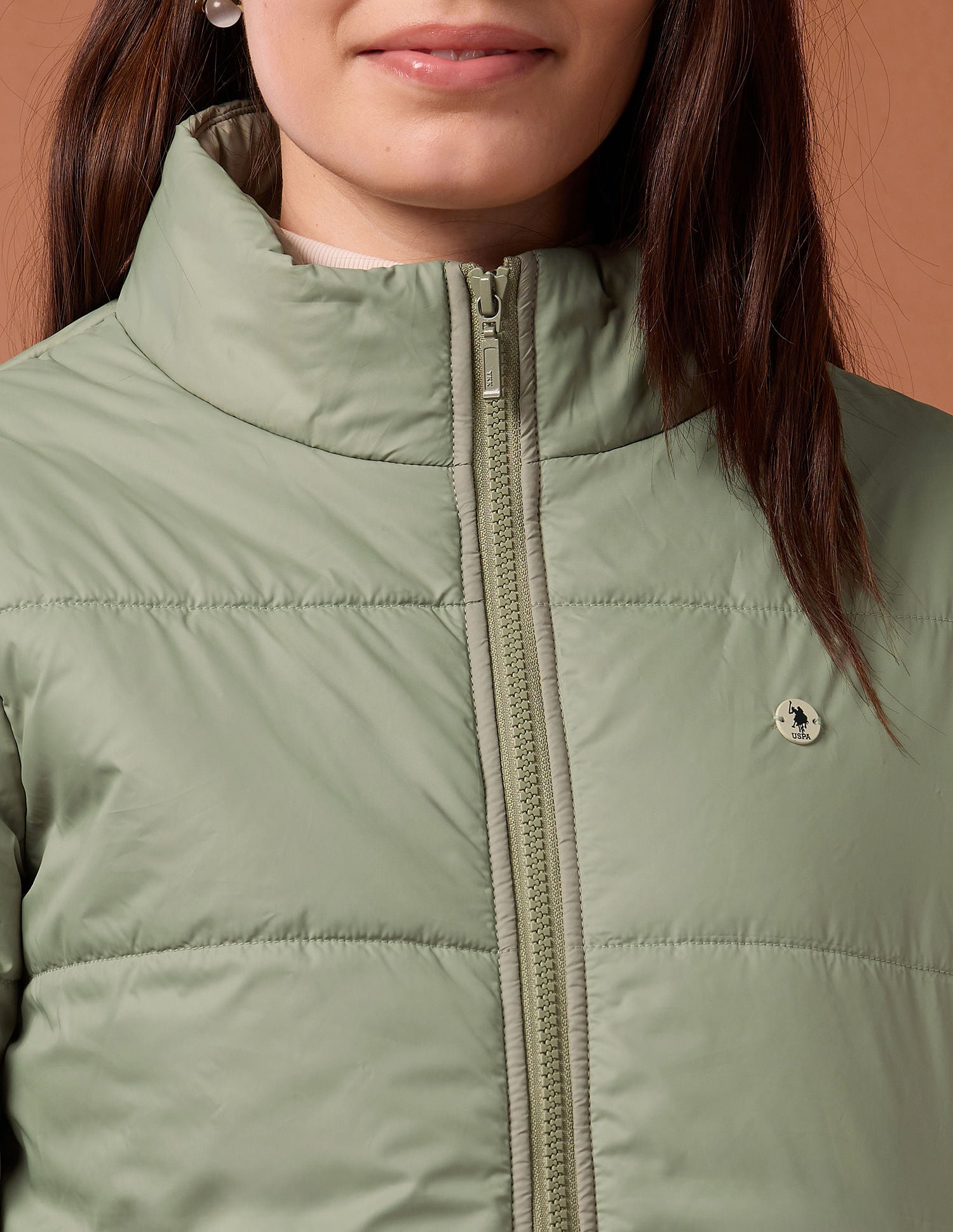 High Neck Puffer Jacket Mint - U.S. POLO ASSN. | Large