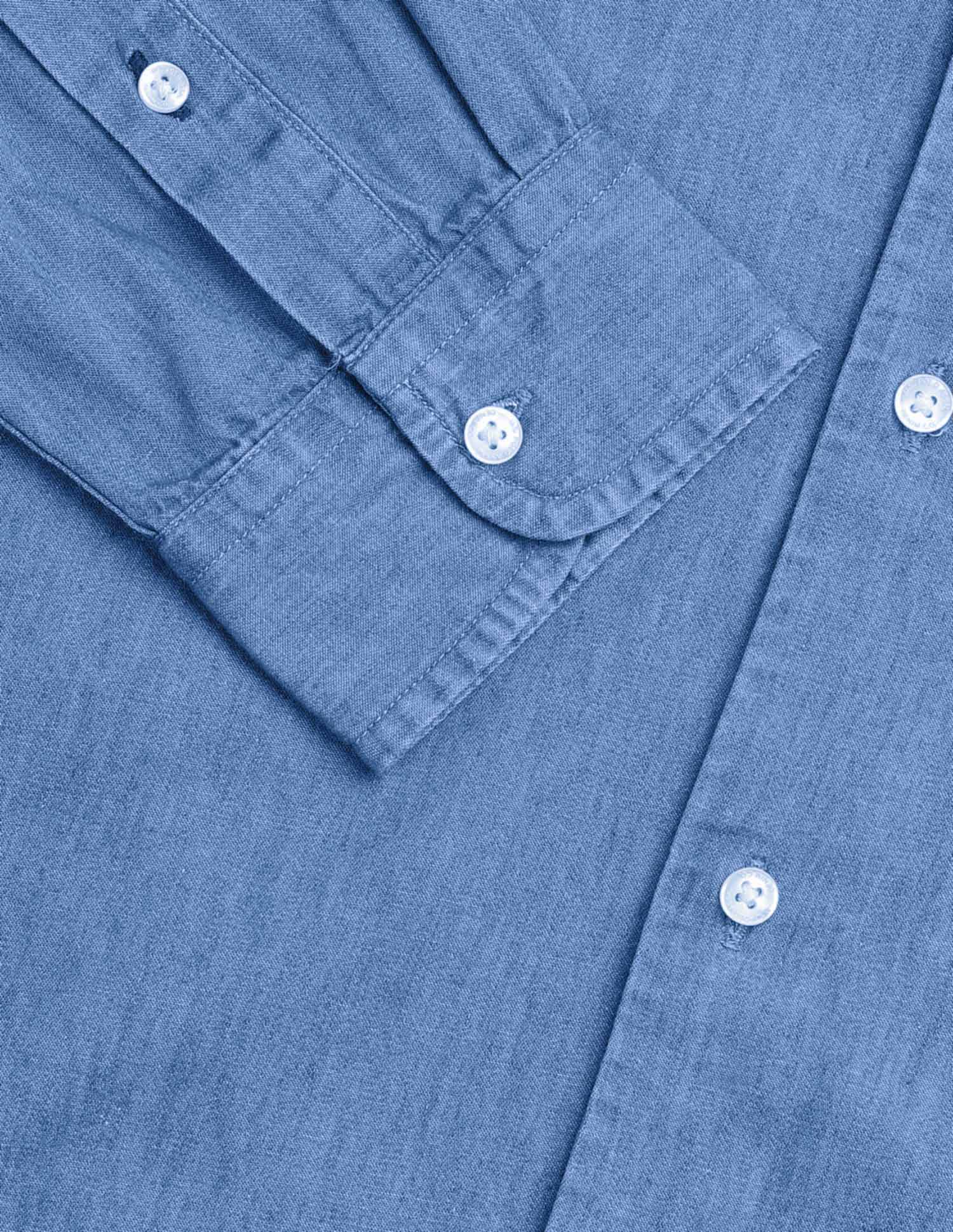 Twill Slim Fit Mandarin Shirt Indigo - U.S. POLO ASSN. | Large