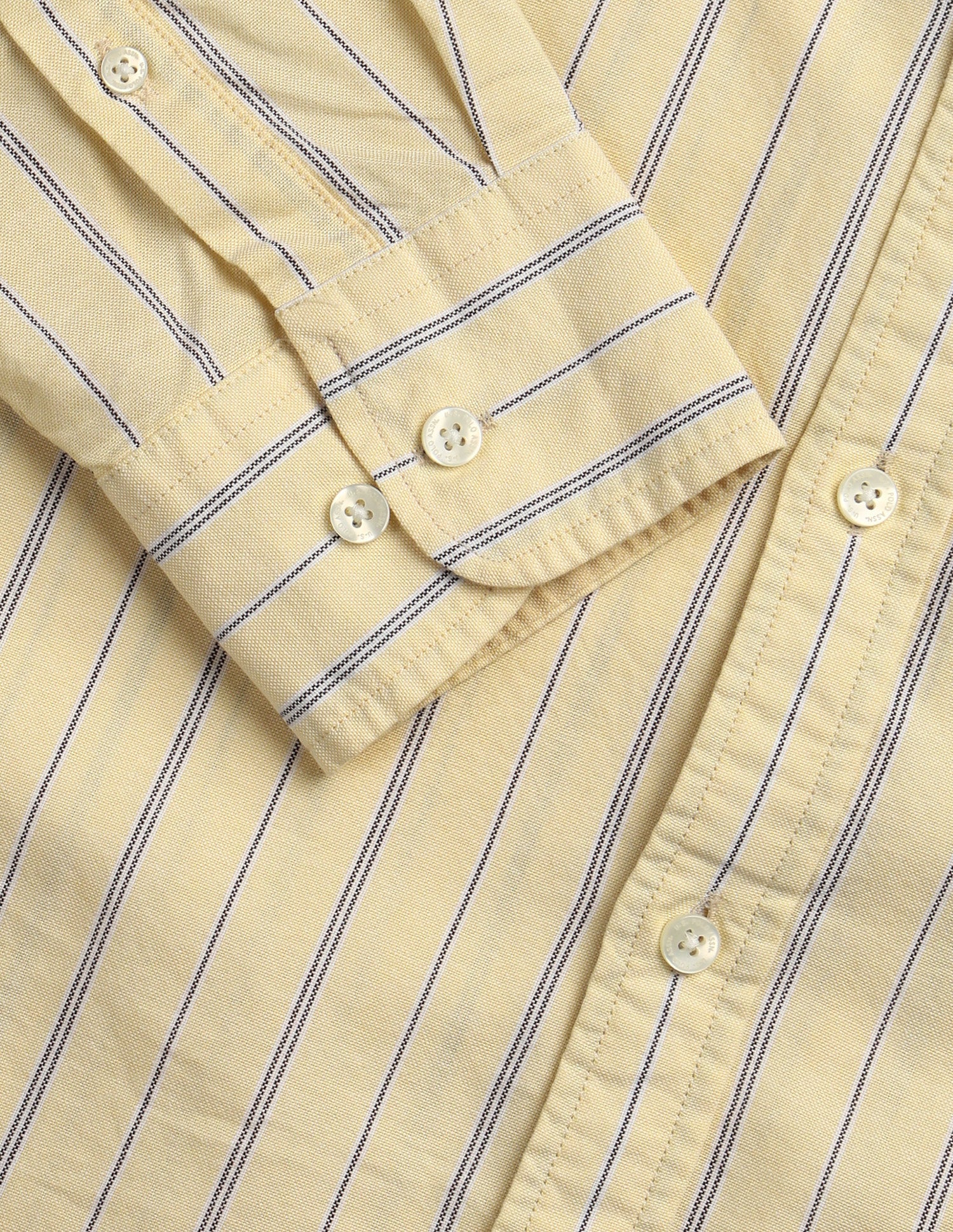 Vertical Striped Oxford Shirt Yellow - U.S. Polo Assn. India | Large