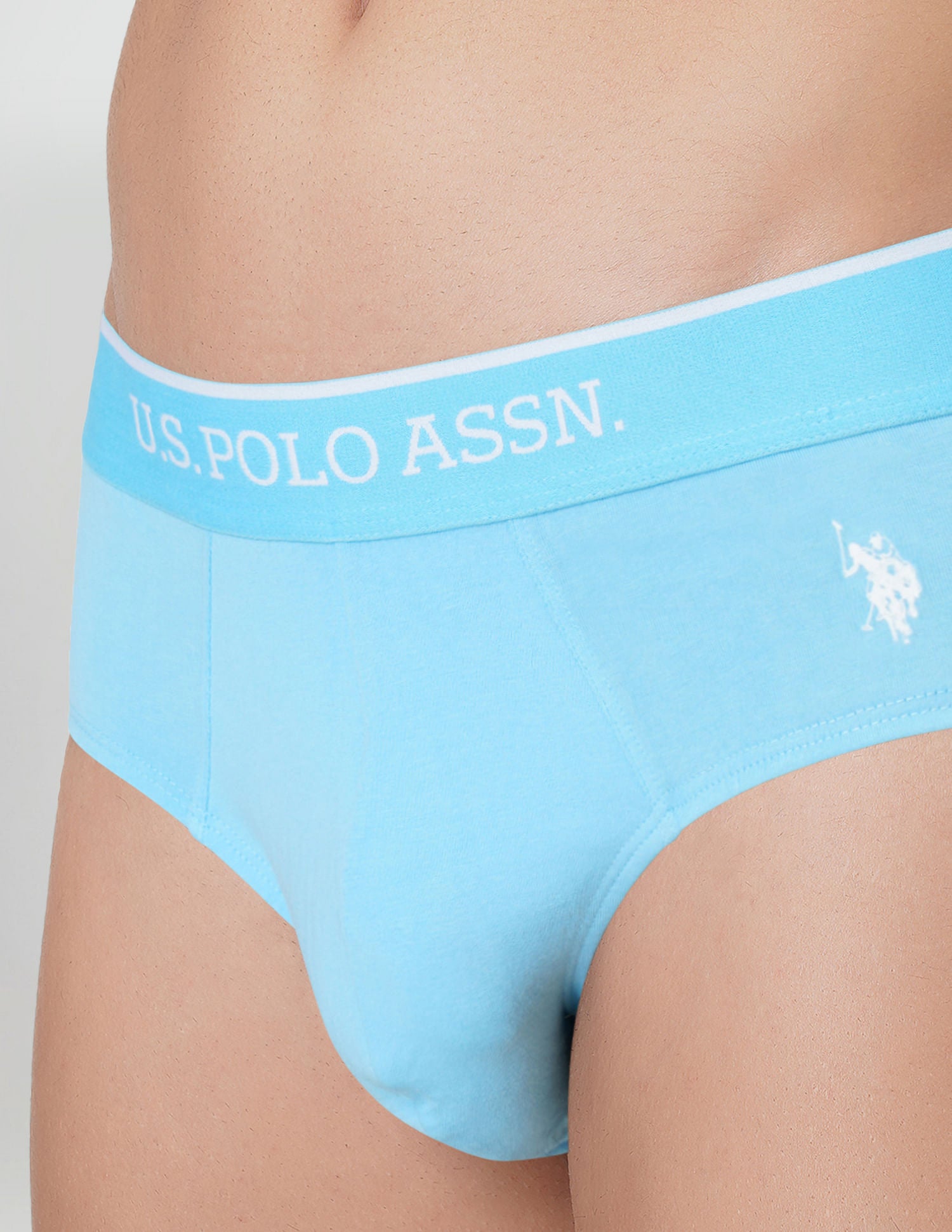 Cotton Stretch Antibacterial EB004 Briefs - Pack Of 2 Navy and Light Blue - U.S. POLO ASSN. | Large