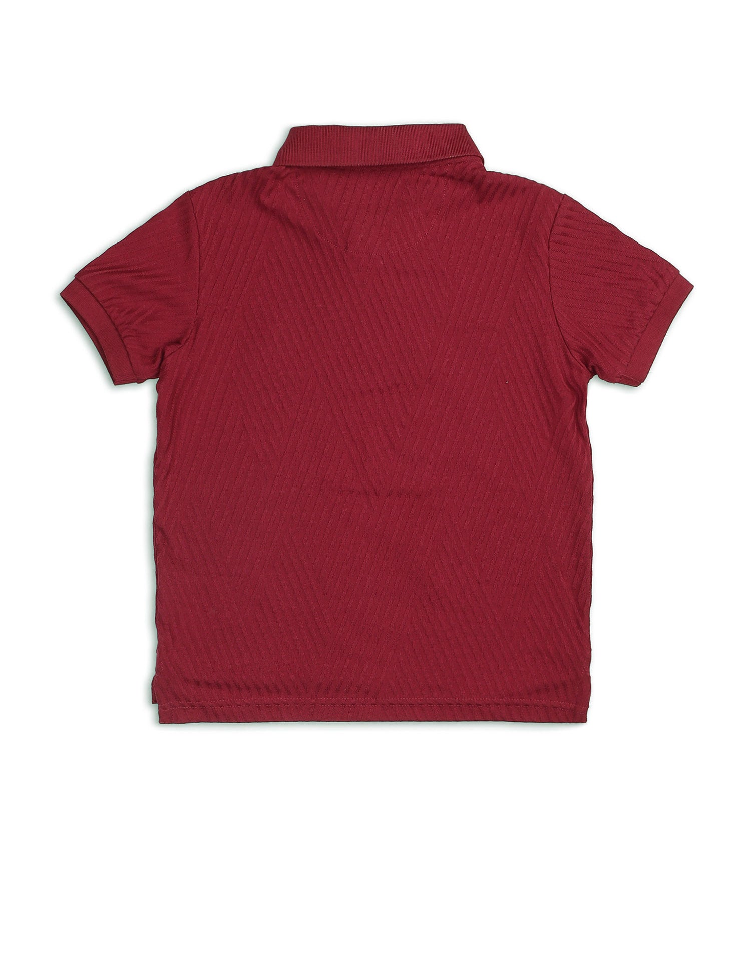 Boys Textured Pure Cotton Polo Shirt Dark Red - U.S. POLO ASSN. | Large