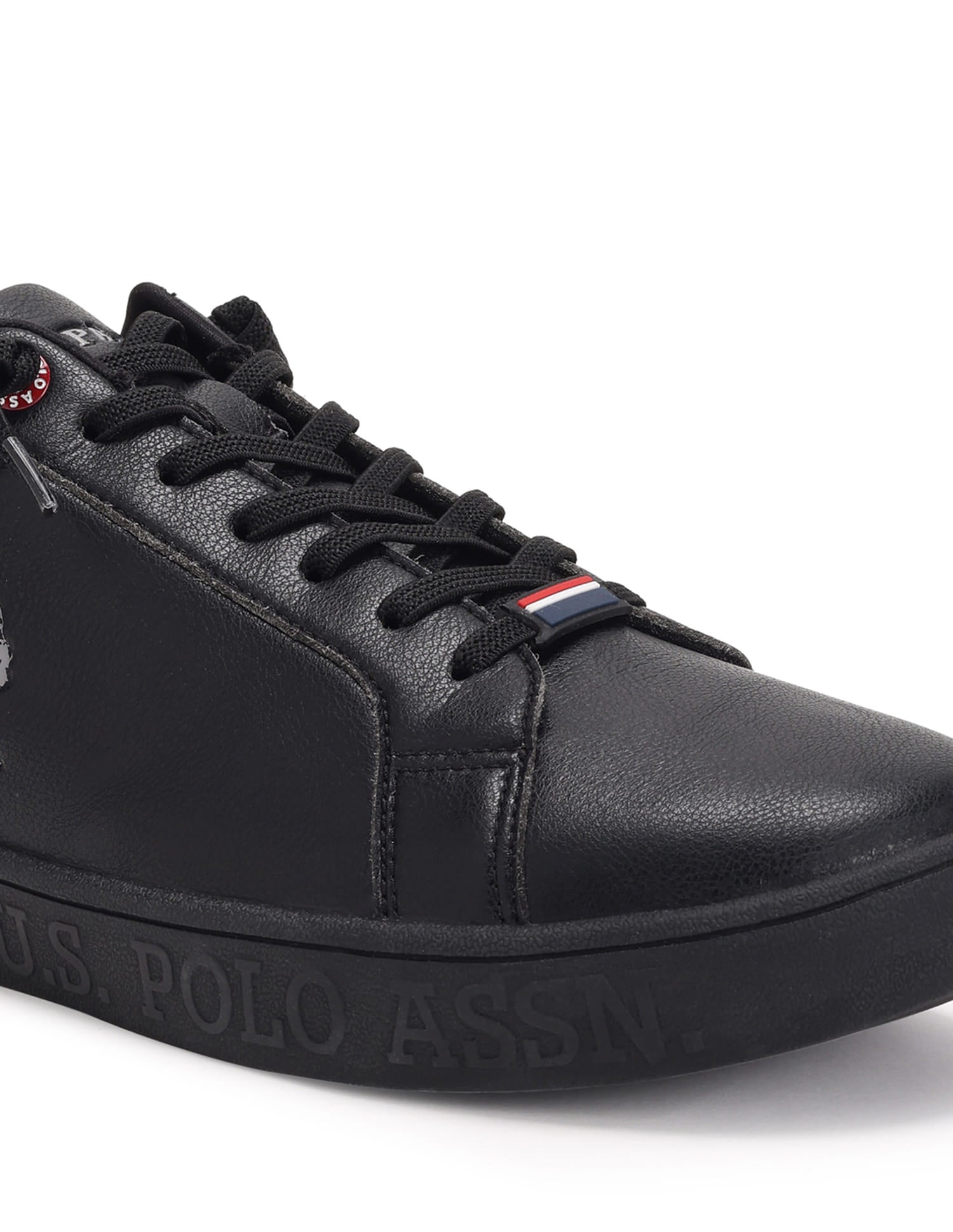 Men Solid Lace Up Dorit Sneakers Black - U.S. Polo Assn. India | Large