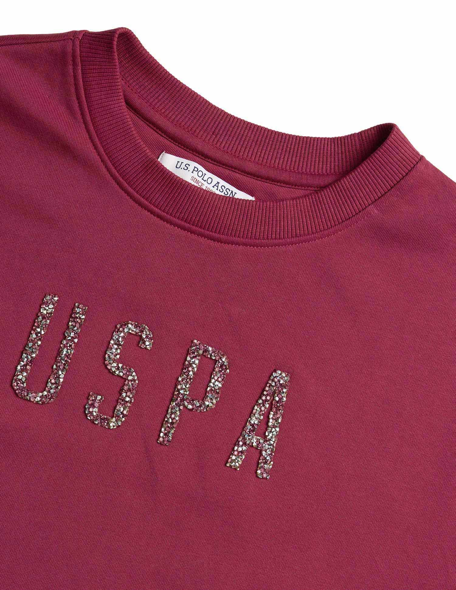 Solid Drop Shoulder Sweatshirt Pink - U.S. POLO ASSN. | Large