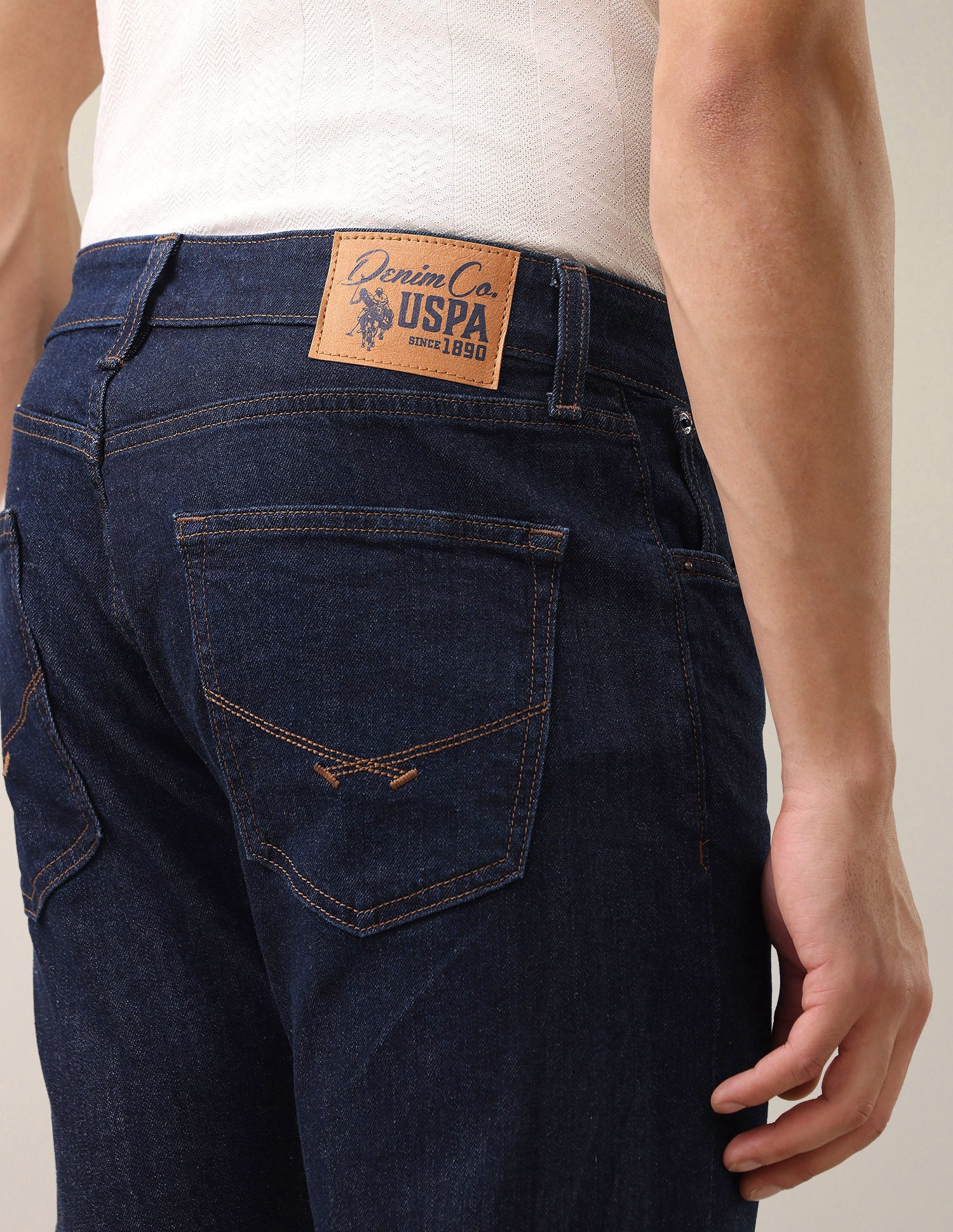 Mason Regular Straight Fit Blue Jeans Rinse Blue - U.S. Polo Assn. India | Large