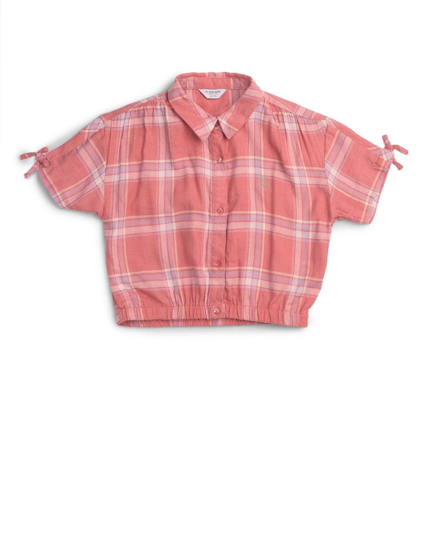 Girls Checked Regular Fit Top Pink - U.S. POLO ASSN. | Large