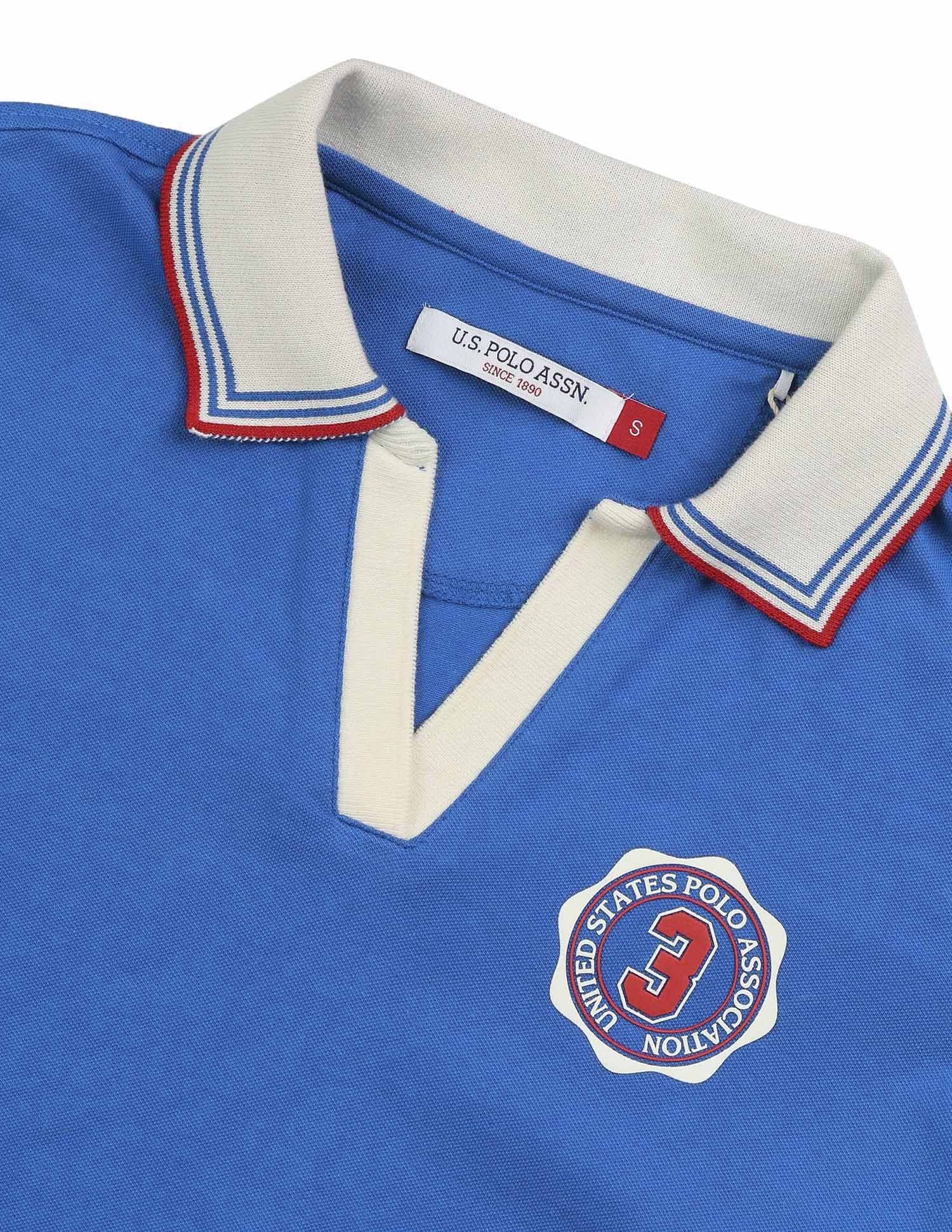 Solid Regular Fit Polo Shirt Blue - U.S. POLO ASSN. | Large