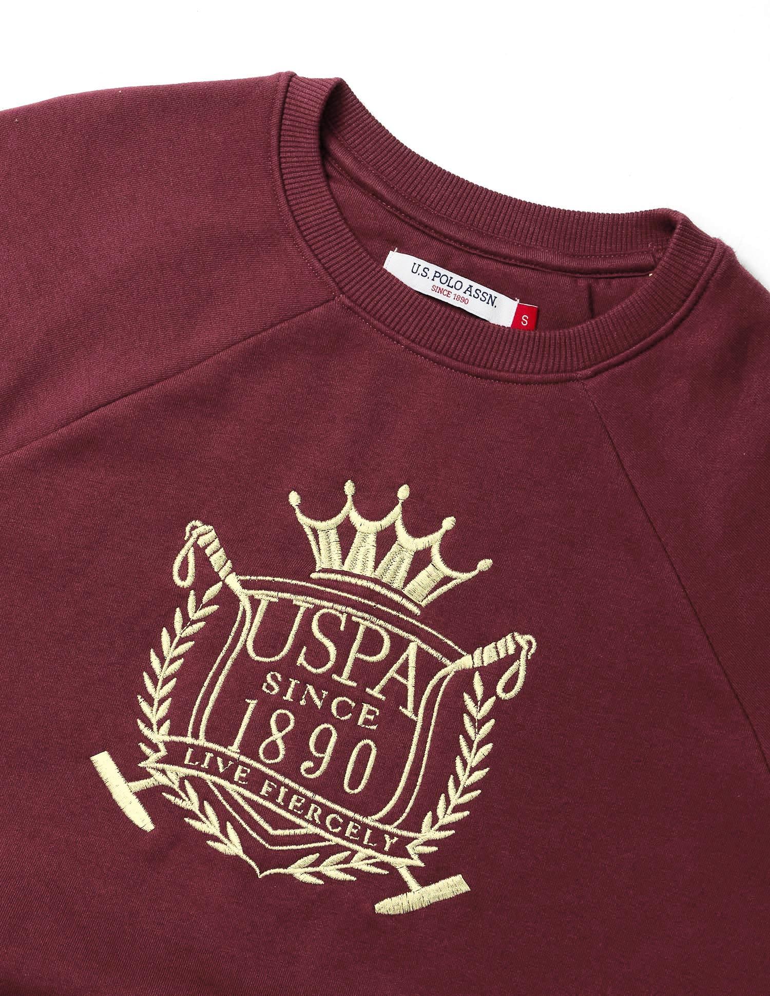 Regular Fit Brand Printed Sweatshirt Purple - U.S. POLO ASSN. | Large