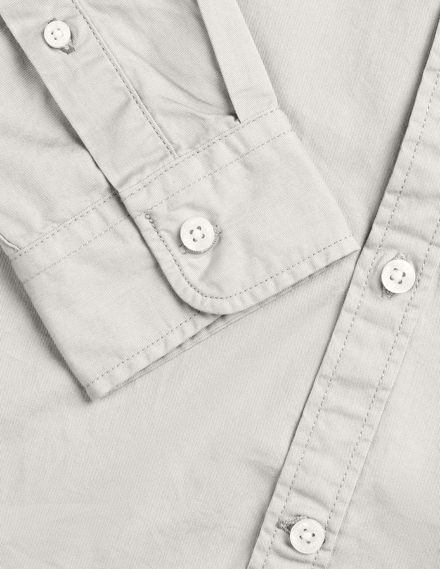 Twill Solid Shirt Light Grey - U.S. Polo Assn. India | Large
