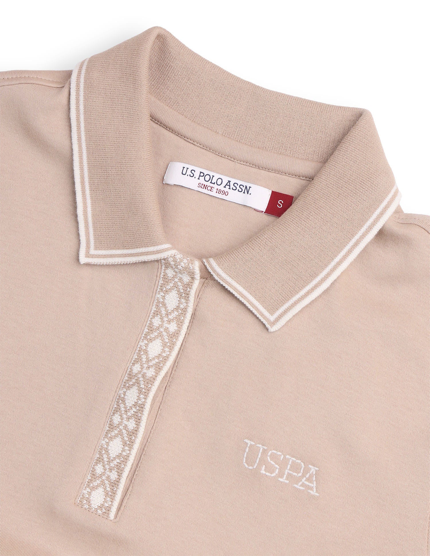 Regular Fit Jacquard Collar Polo Shirt Brown - U.S. Polo Assn. India | Large