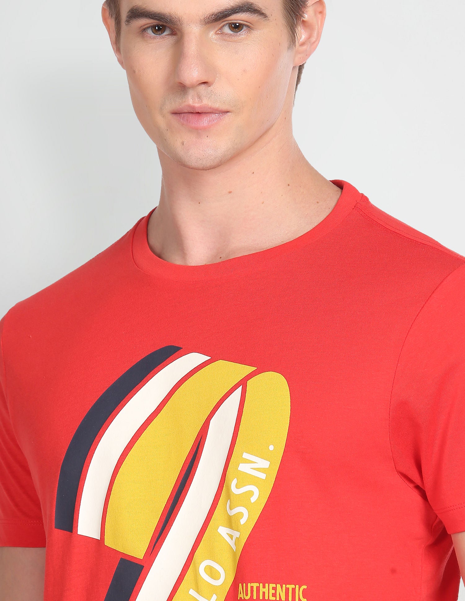 Crew Neck Cotton T-Shirt Red - U.S. Polo Assn. India | Large