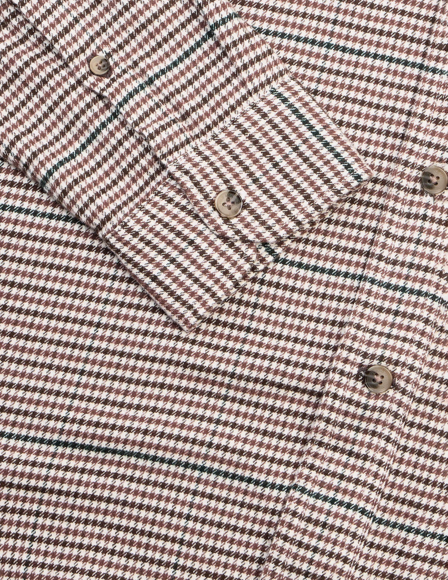 Houndstooth Printed Twill Shirt Brown - U.S. Polo Assn. India | Large