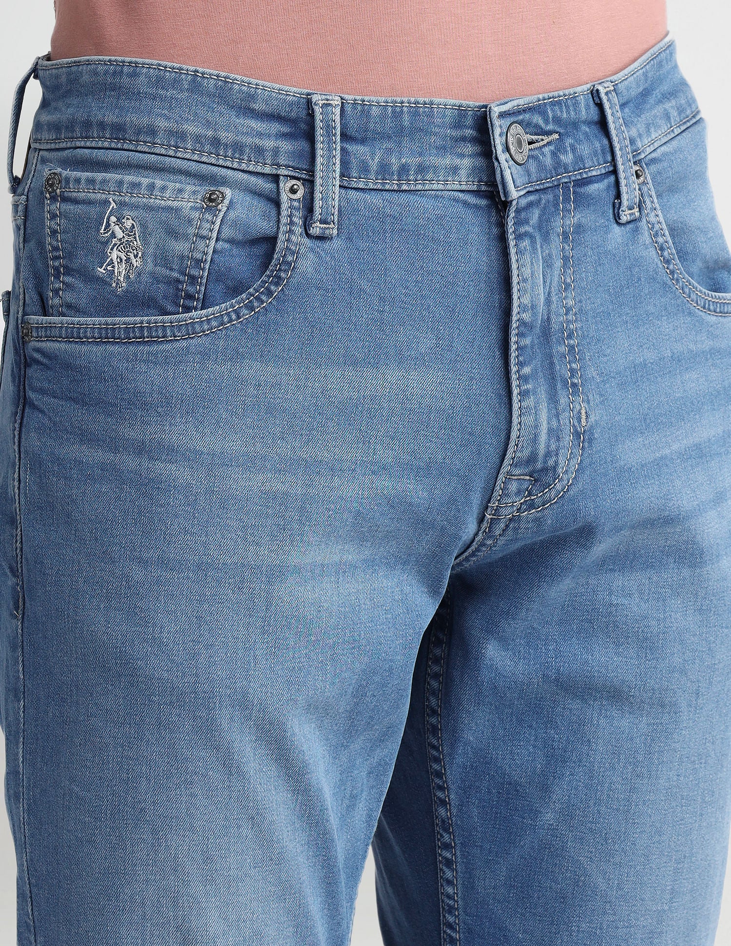 Brandon Slim Fit Blue Jeans Blue - U.S. Polo Assn. India | Large
