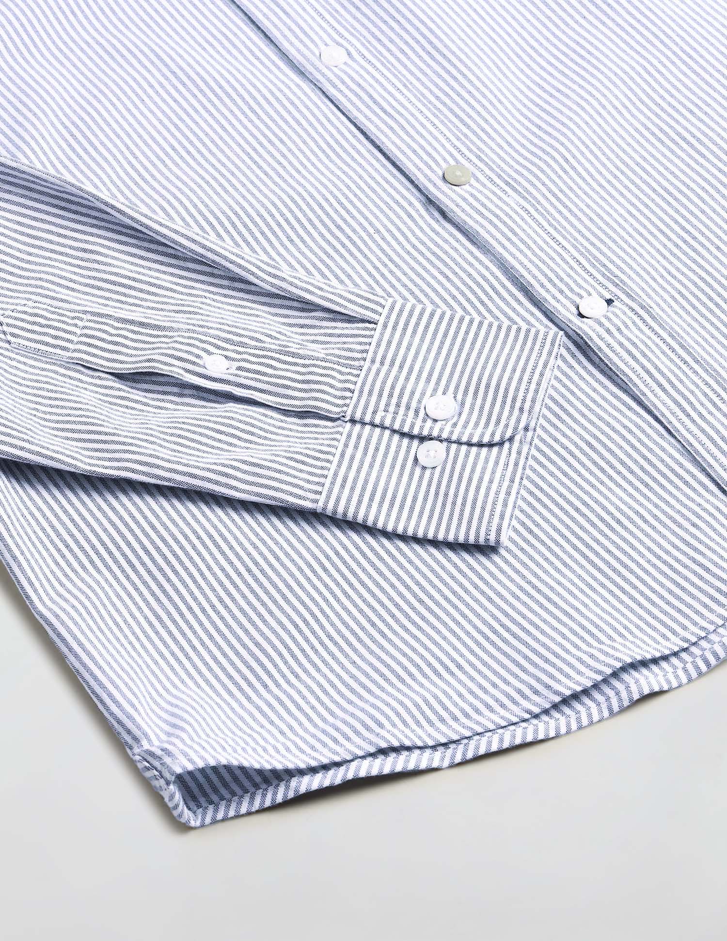 Vertical Striped Regular Fit Shirt Blue - U.S. Polo Assn. India | Large