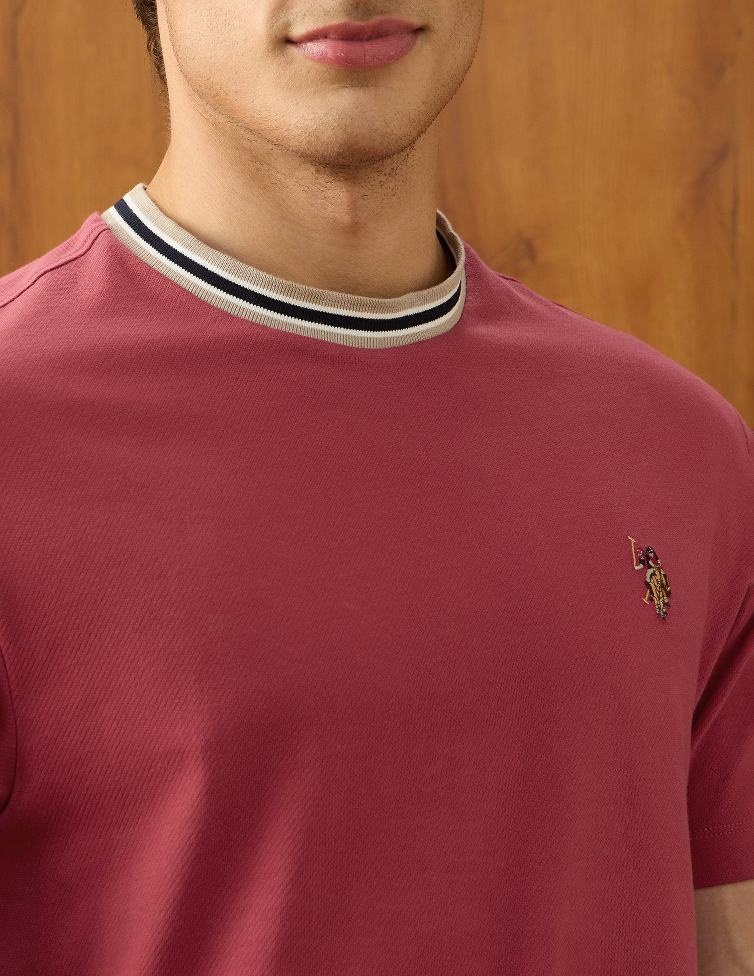 Solid Relaxed Fit T-Shirt Pink - U.S. Polo Assn. India | Large