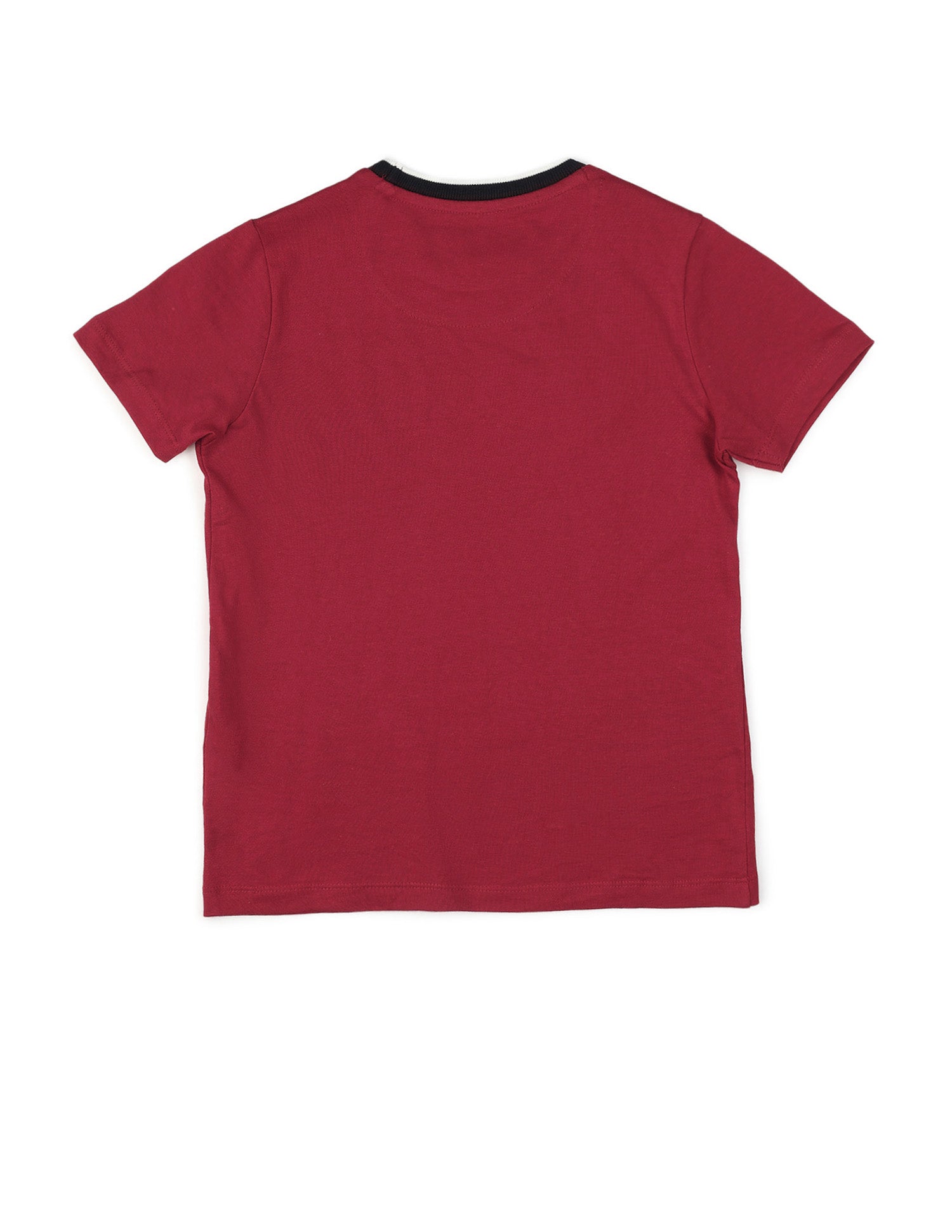 Boys Brand Embossed Pure Cotton T-Shirt Burgundy - U.S. POLO ASSN. | Large