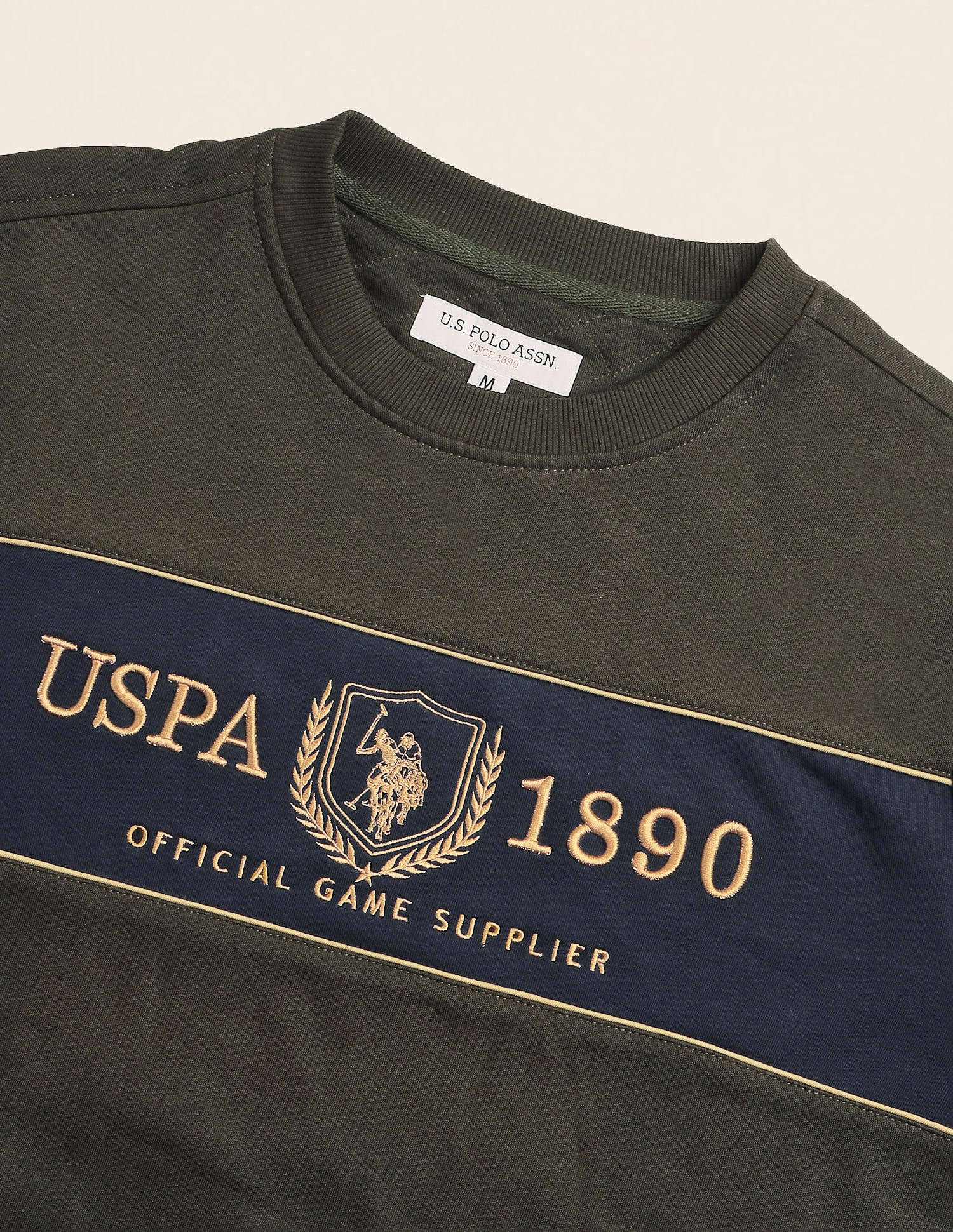 Brand Printed Regular Fit Sweatshirt Teal - U.S. Polo Assn. India | Large