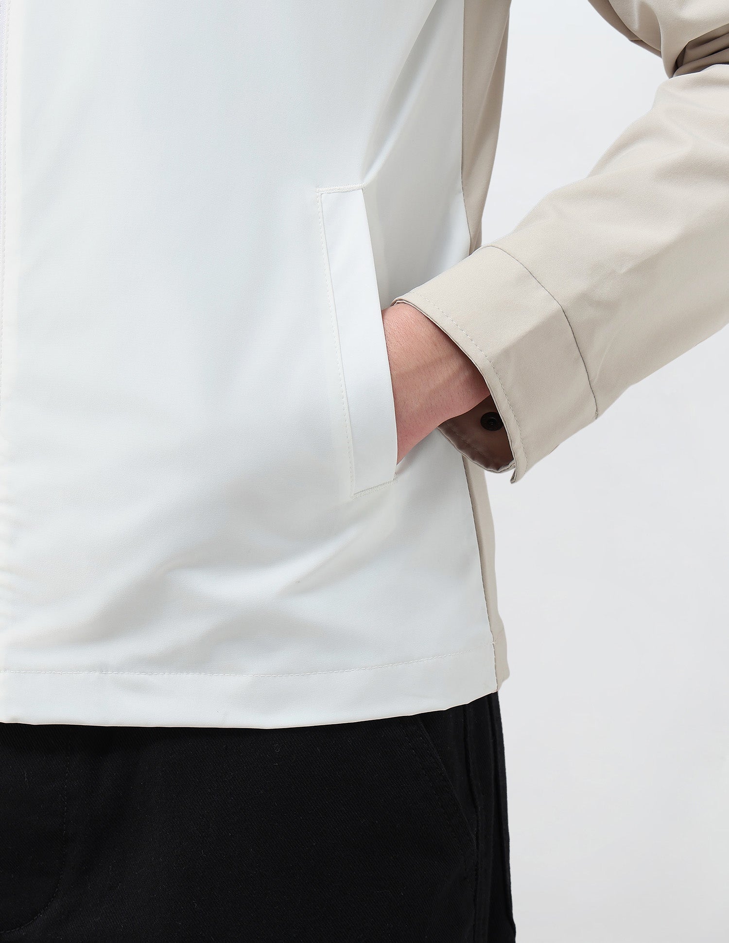 Colour Blocked Regular Fit Casual Jacket Beige - U.S. POLO ASSN. | Large