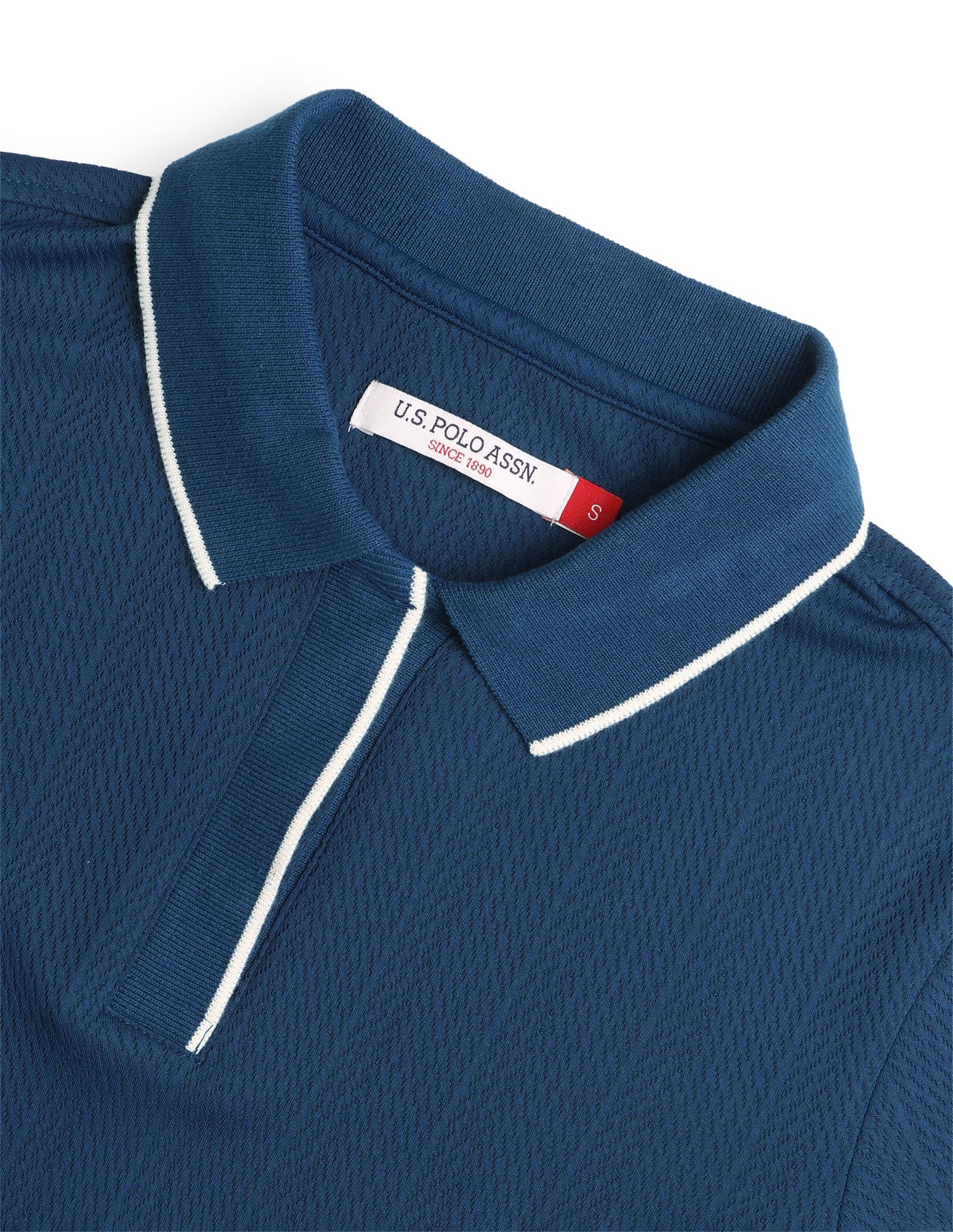 Textured Regular Fit Polo Shirt Teal - U.S. Polo Assn. India | Large