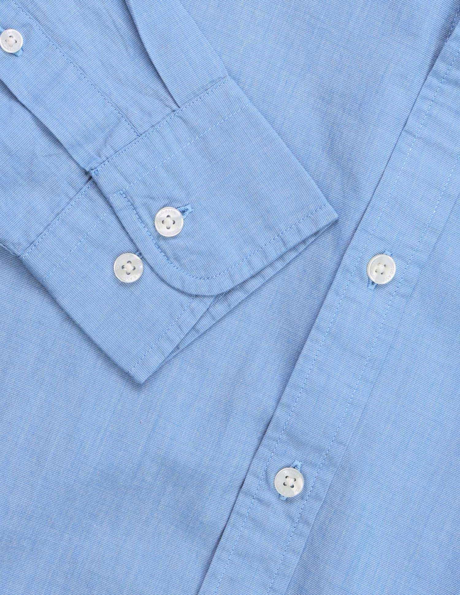 Tailored Fit Fil-à-Fil Shirt Blue - U.S. Polo Assn. India | Large