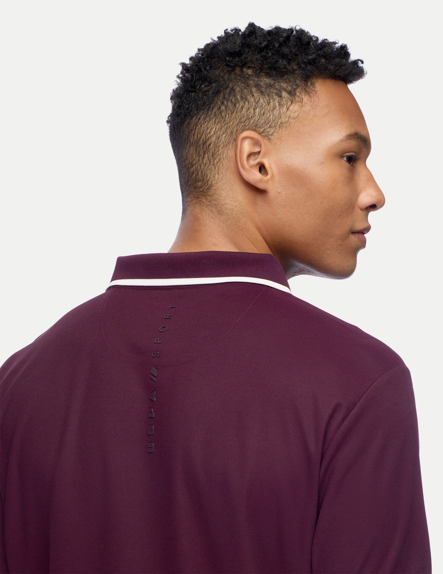 Solid Regular Fit Active Polo Shirt Burgundy - U.S. Polo Assn. India | Large
