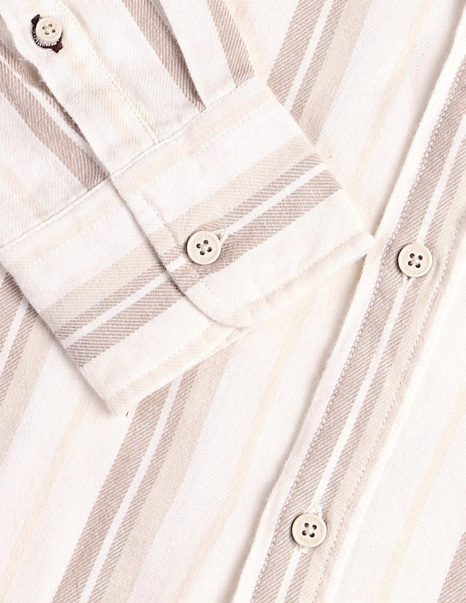 Slim Fit Twill shirt Beige - U.S. POLO ASSN. | Large