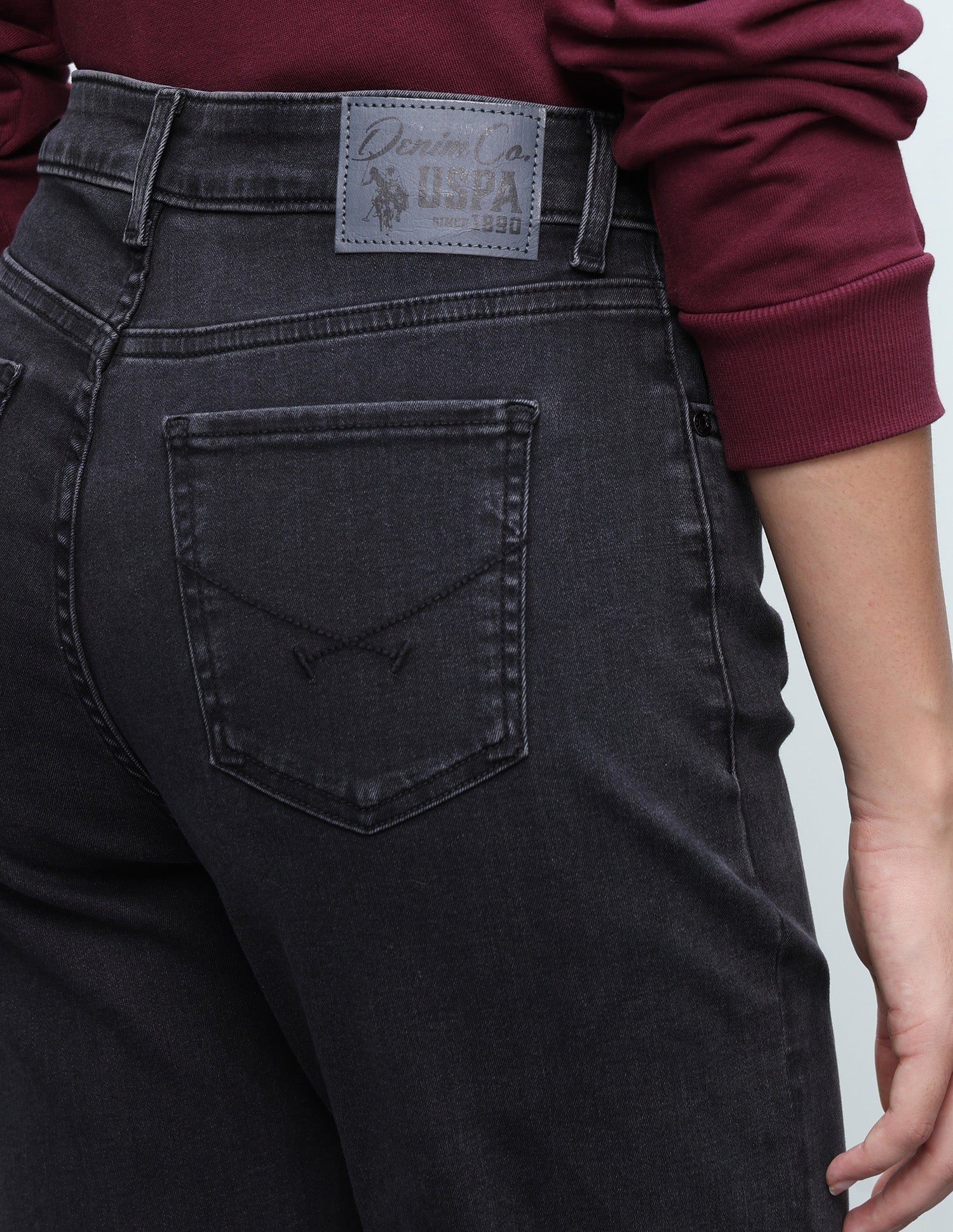 Straight Fit Grey Jeans Dark Grey - U.S. Polo Assn. India | Large
