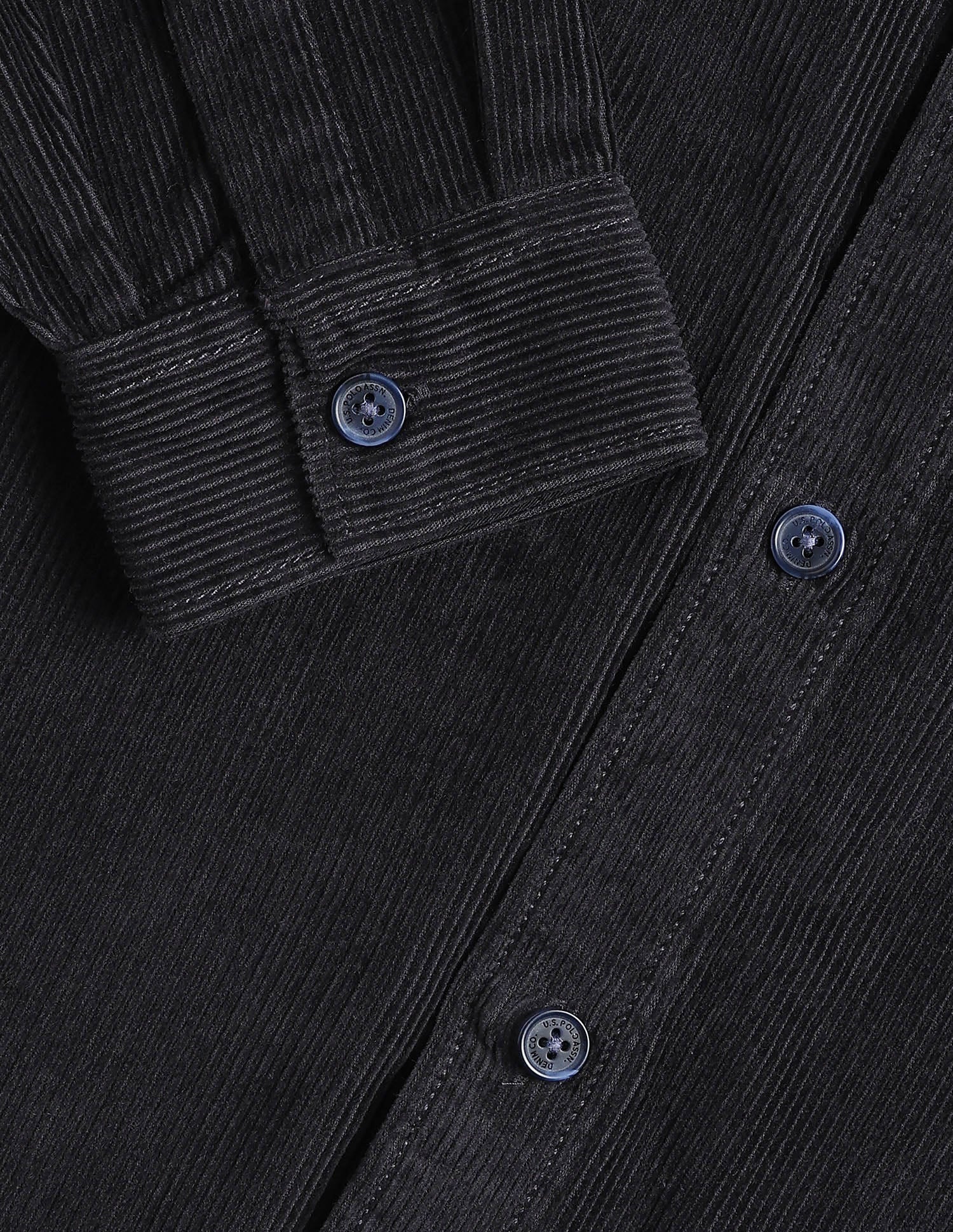 Slim Fit Corduroy Shirt Navy - U.S. Polo Assn. India | Large