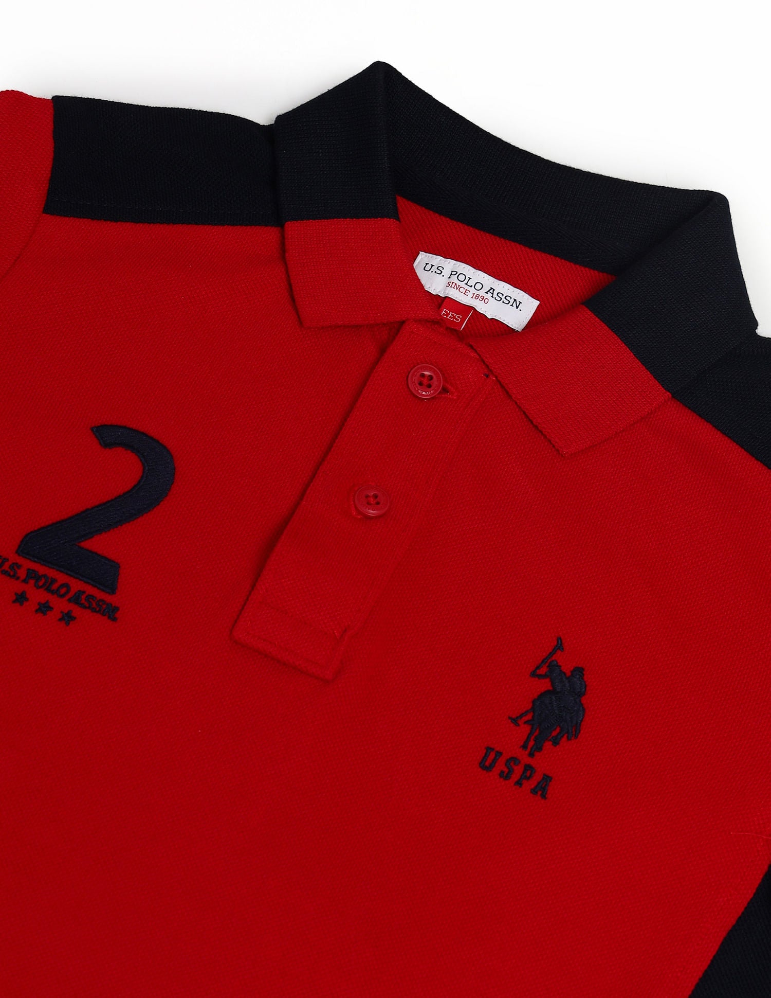 Boys Cotton Printed Polo Shirt Red - U.S. Polo Assn. India | Large