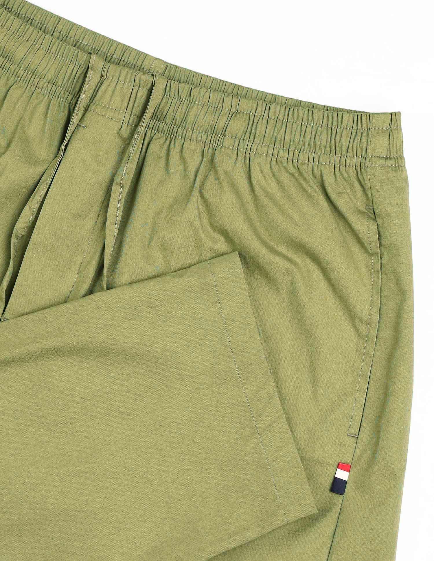 Relaxed Fit Solid LP003 Lounge Pants - Pack Of 1 Light Green - U.S. Polo Assn. India | Large