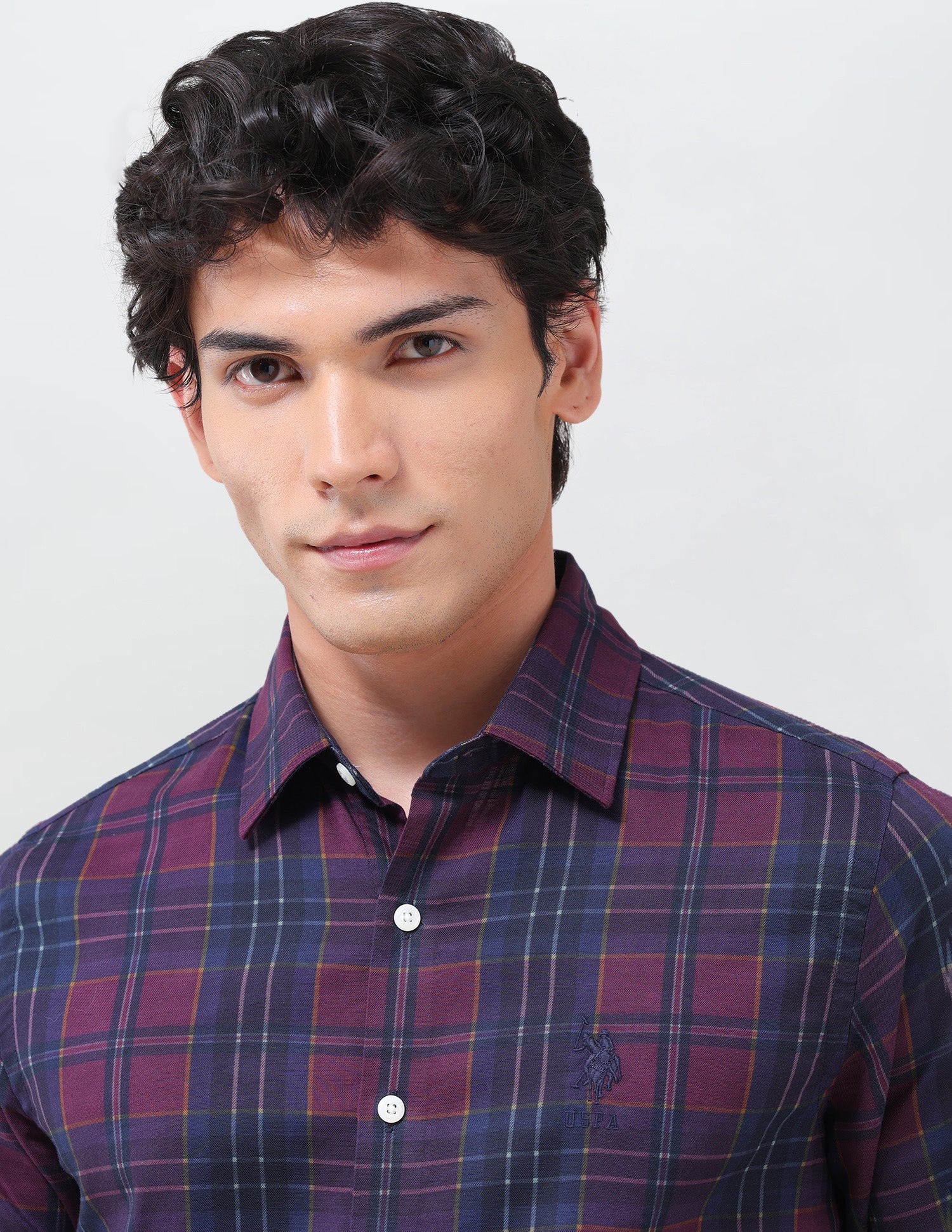Tailored Fit Oxford Shirt Navy - U.S. Polo Assn. India | Large
