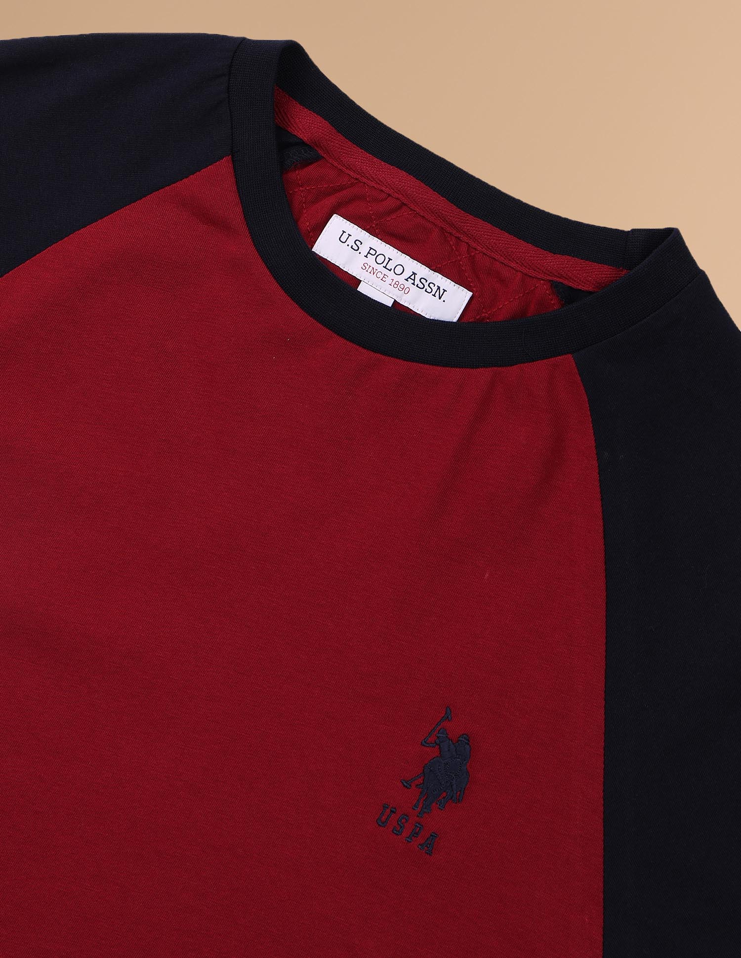 Varsity Colour Block T-Shirt Red - U.S. POLO ASSN. | Large