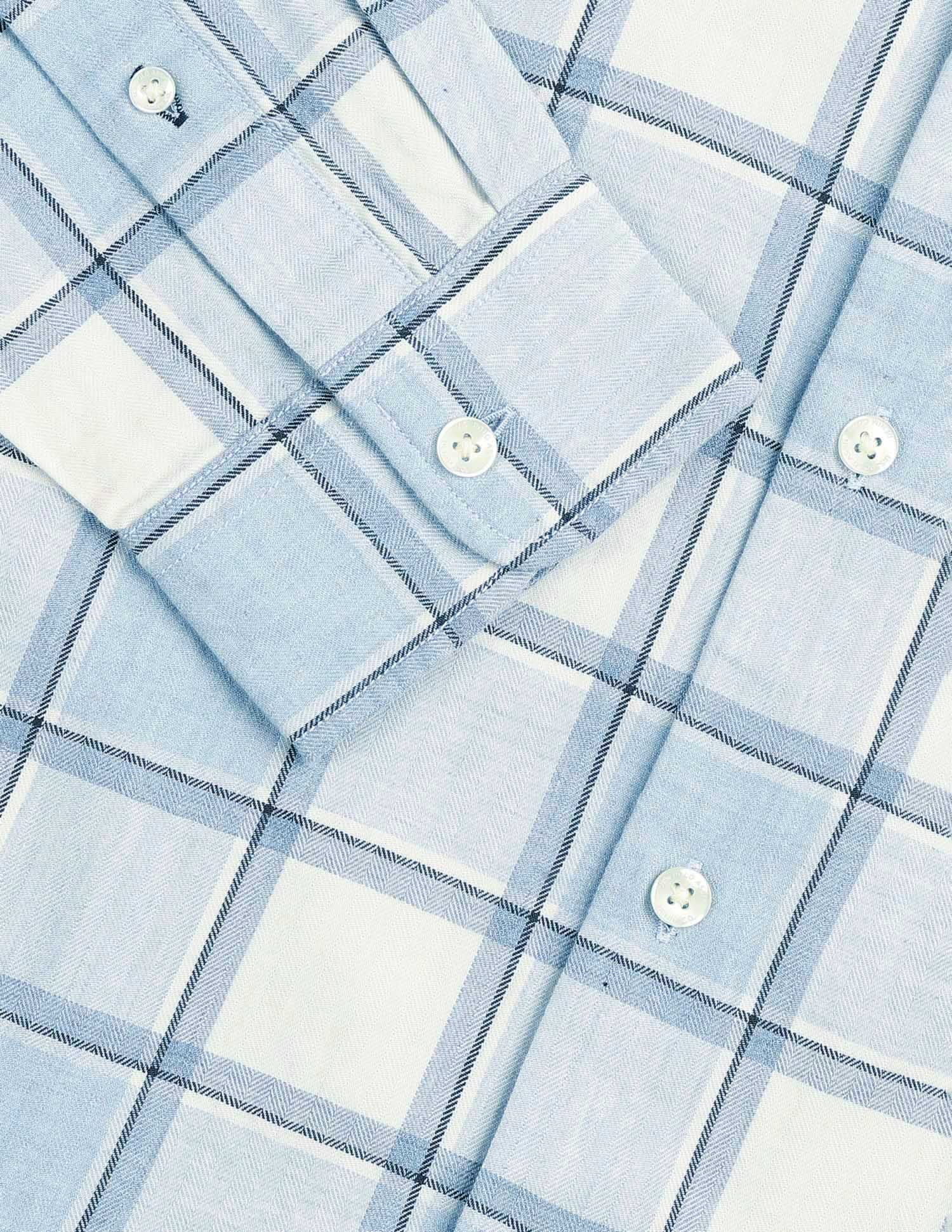 Regular Fit Grid Tattersall Checked Shirt Blue - U.S. POLO ASSN. | Large