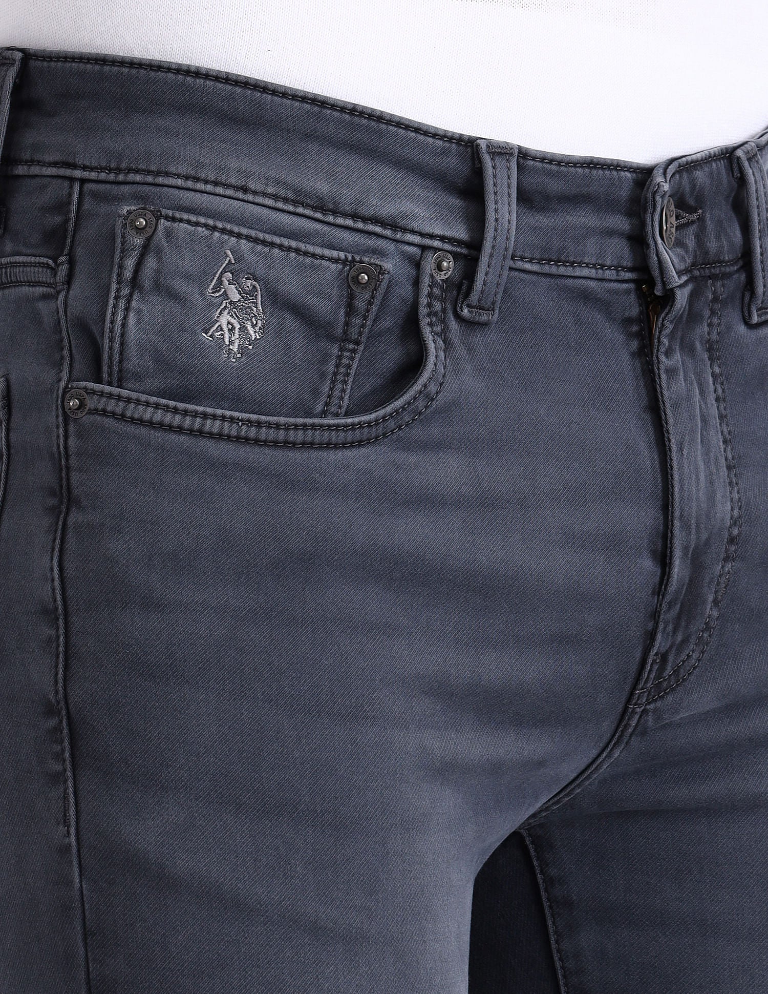 Regallo Skinny Fit Blue Jeans Blue - U.S. Polo Assn. India | Large