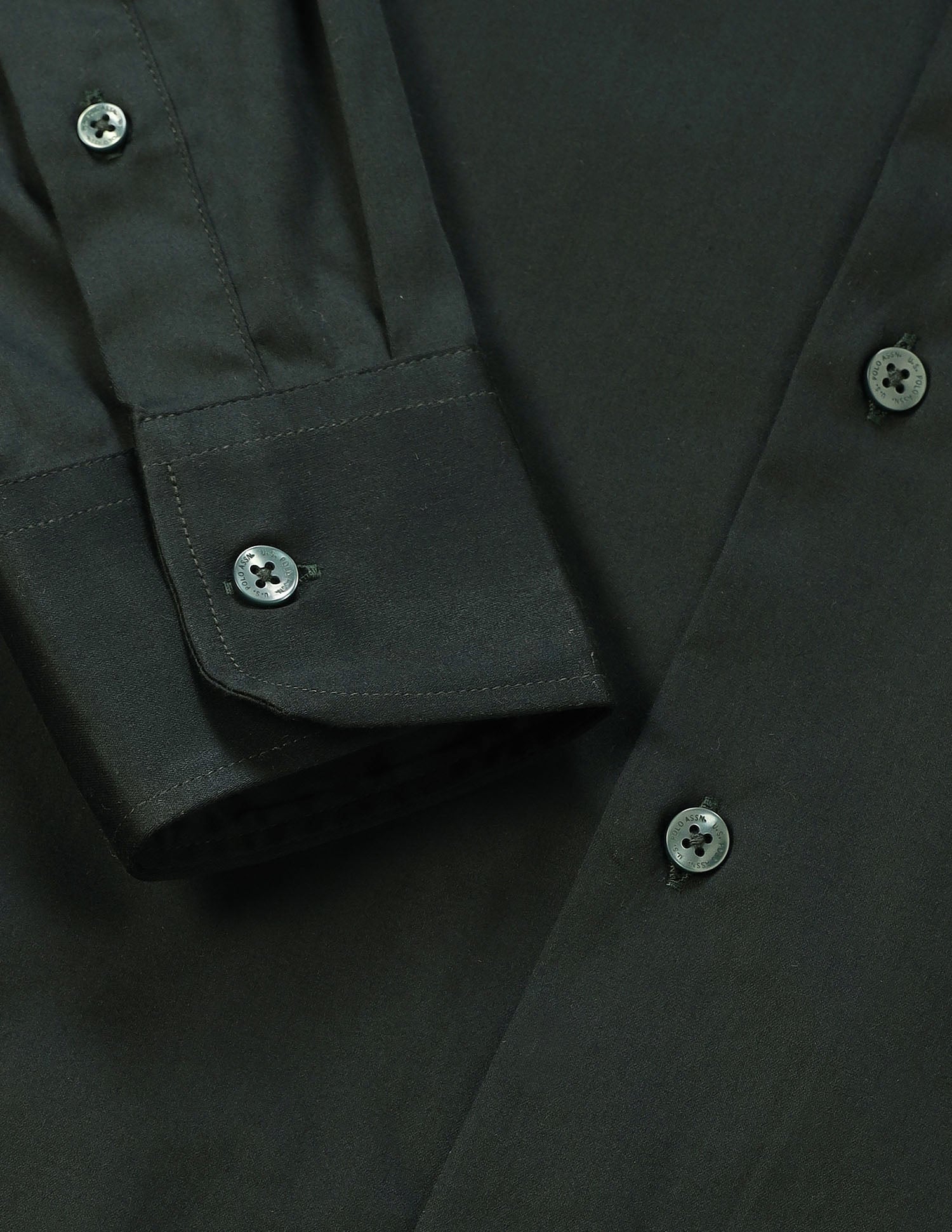 Tailored Fit Satin Shirt Olive - U.S. POLO ASSN. | Large