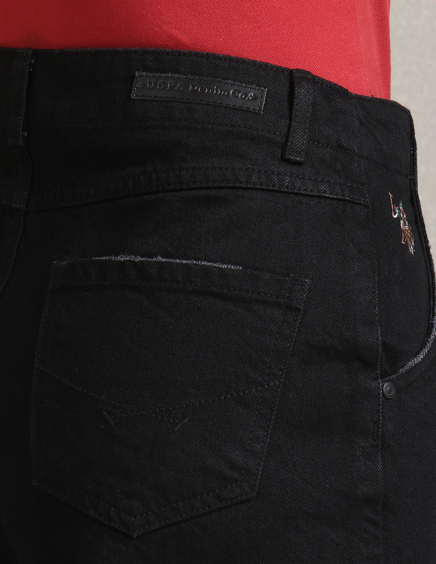 Carrot Fit Black Jeans Black - U.S. POLO ASSN. | Large