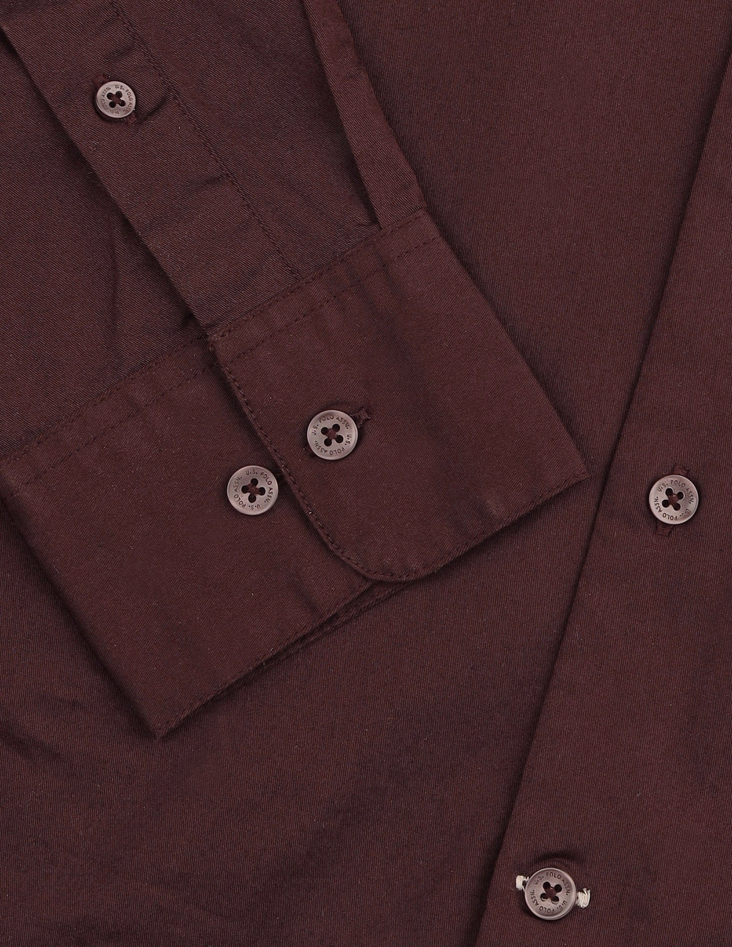Twill Tailored Fit Shirt Maroon - U.S. Polo Assn. India | Large
