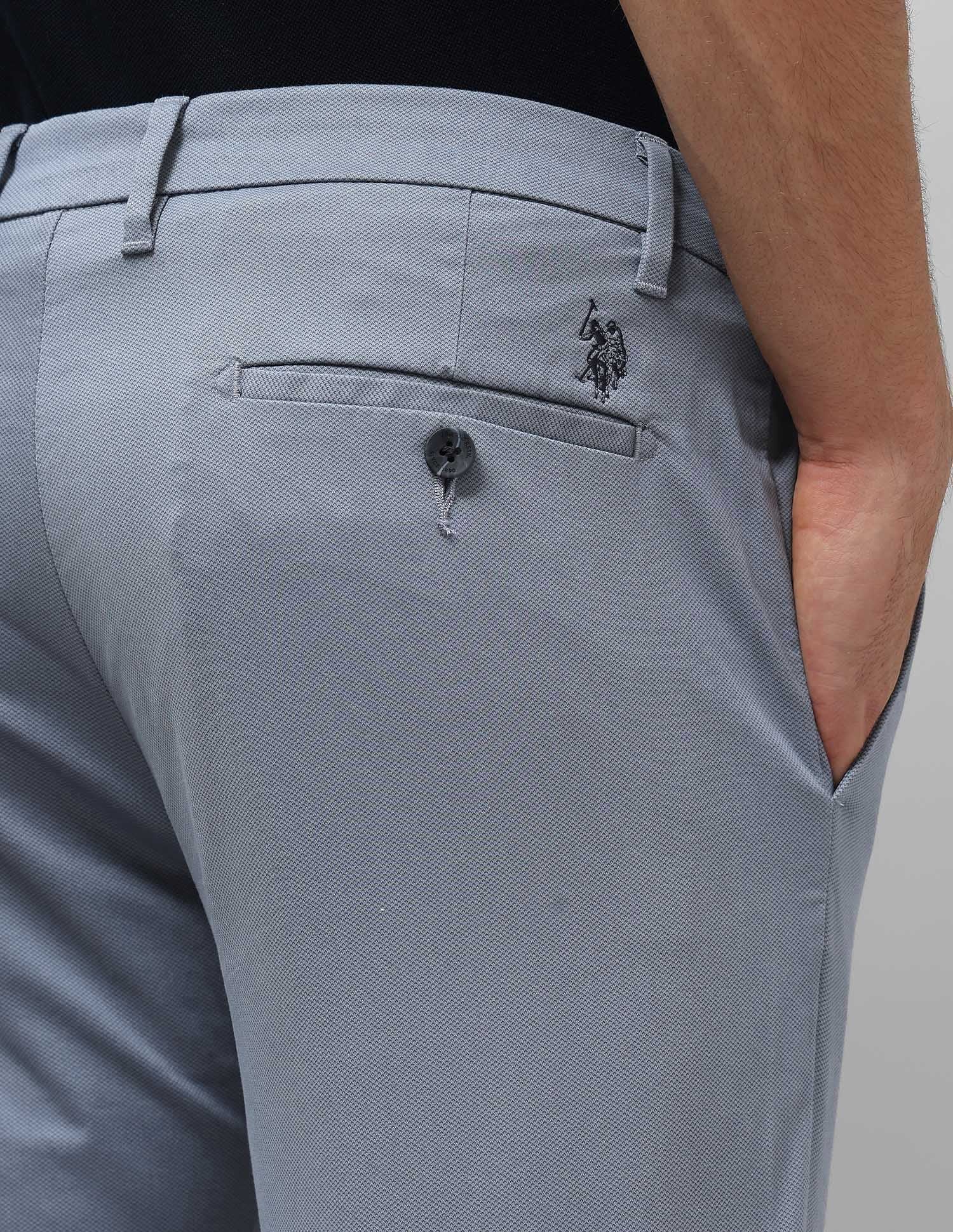 Denver Slim Fit Satin Trousers Blue - U.S. POLO ASSN. | Large