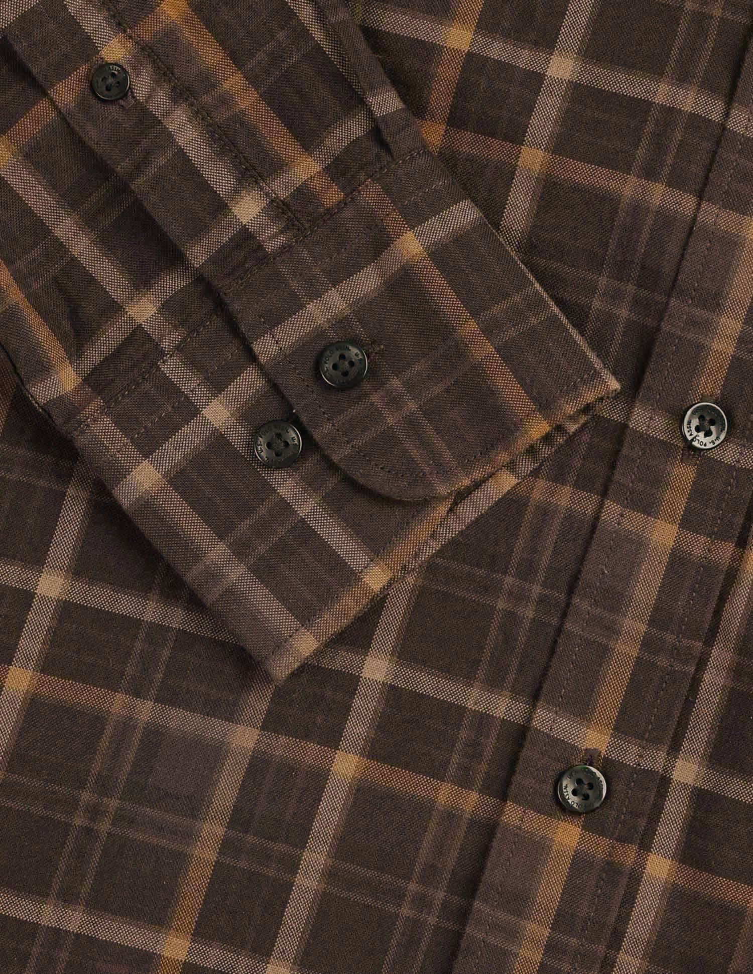 Tartan Checked Tailored Fit Shirt Brown - U.S. POLO ASSN. | Large