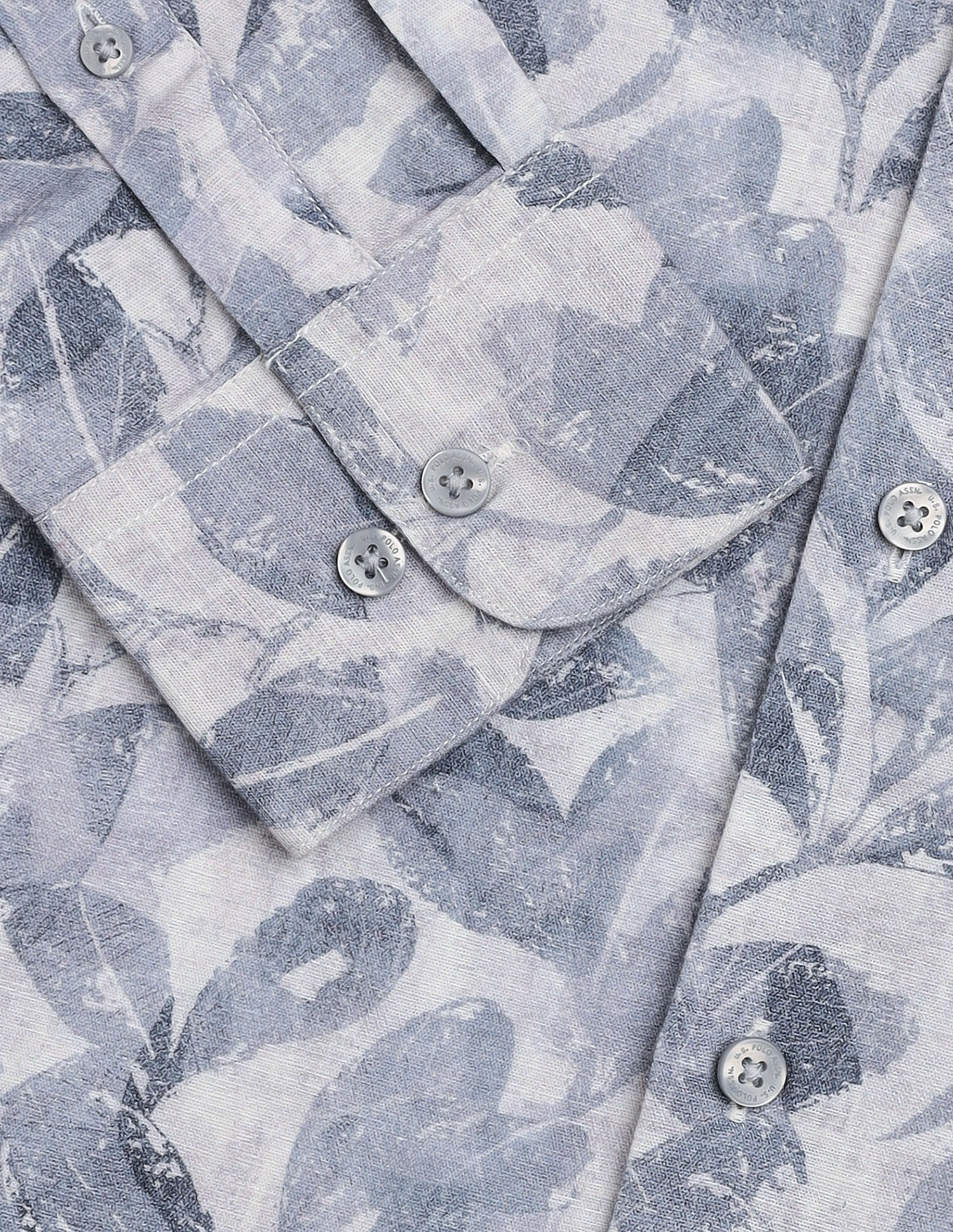 Tropical Printed Regular Fit Shirt Dark Navy - U.S. Polo Assn. India | Large