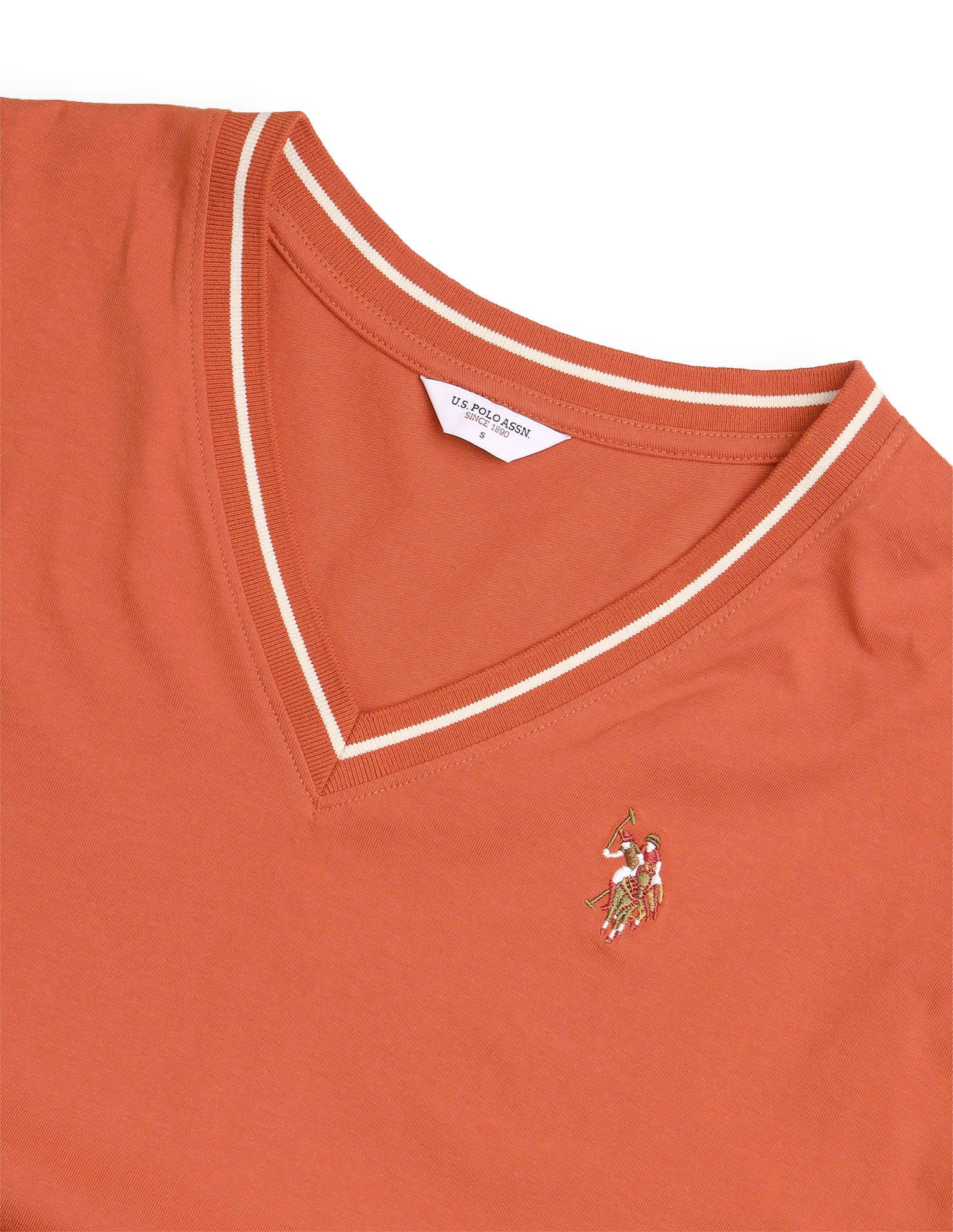 Relaxed Fit Drop Shoulder T-Shirt Orange - U.S. Polo Assn. India | Large